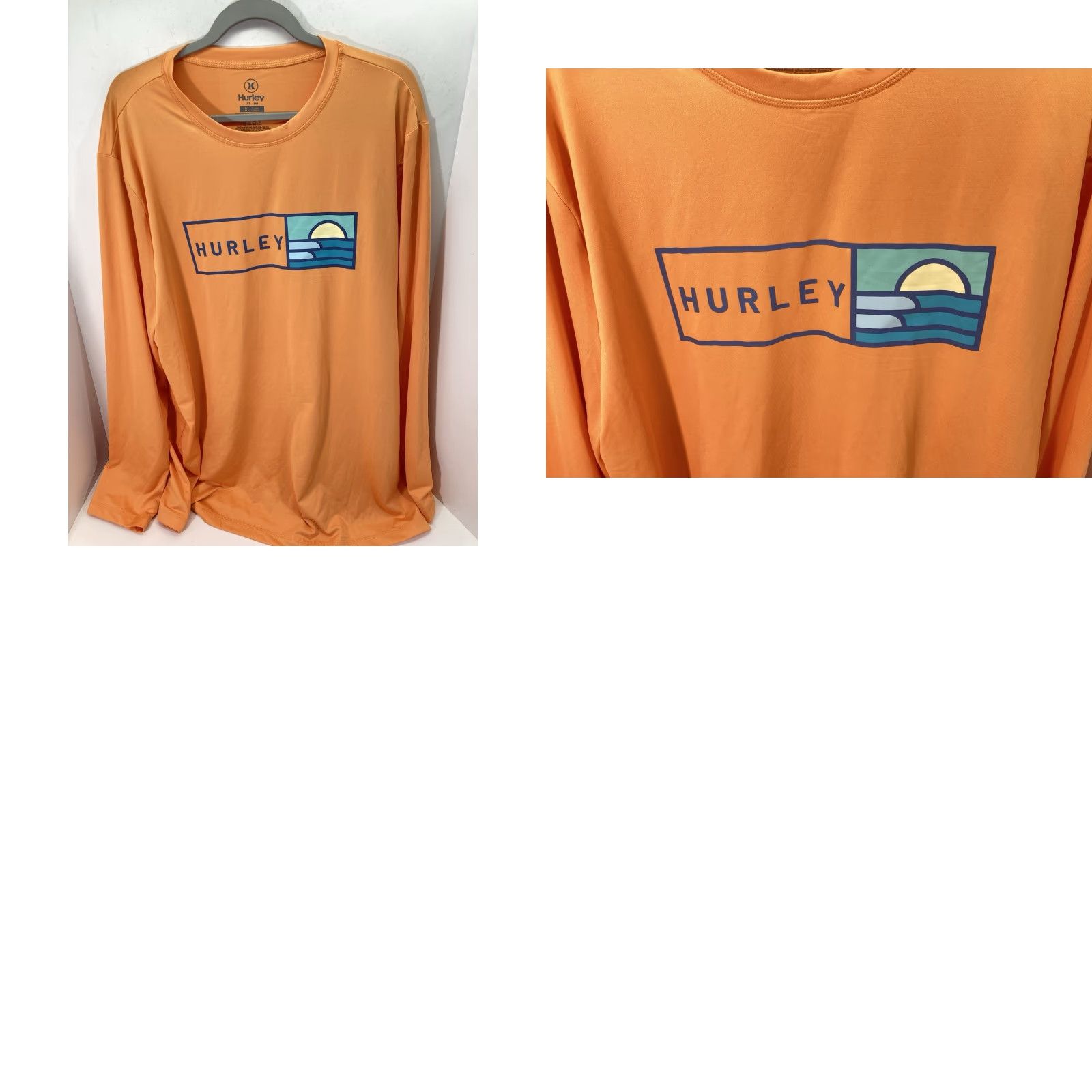 Hurley **Hurley UV TShirt Men XL Orange Moisture Wicking Long Sleeve** User: Hurley UV TShirt Men XL Orange Moisture Wicking Long Sleeve Size US XL / EU 56 / 4 - 9 Thumbnail