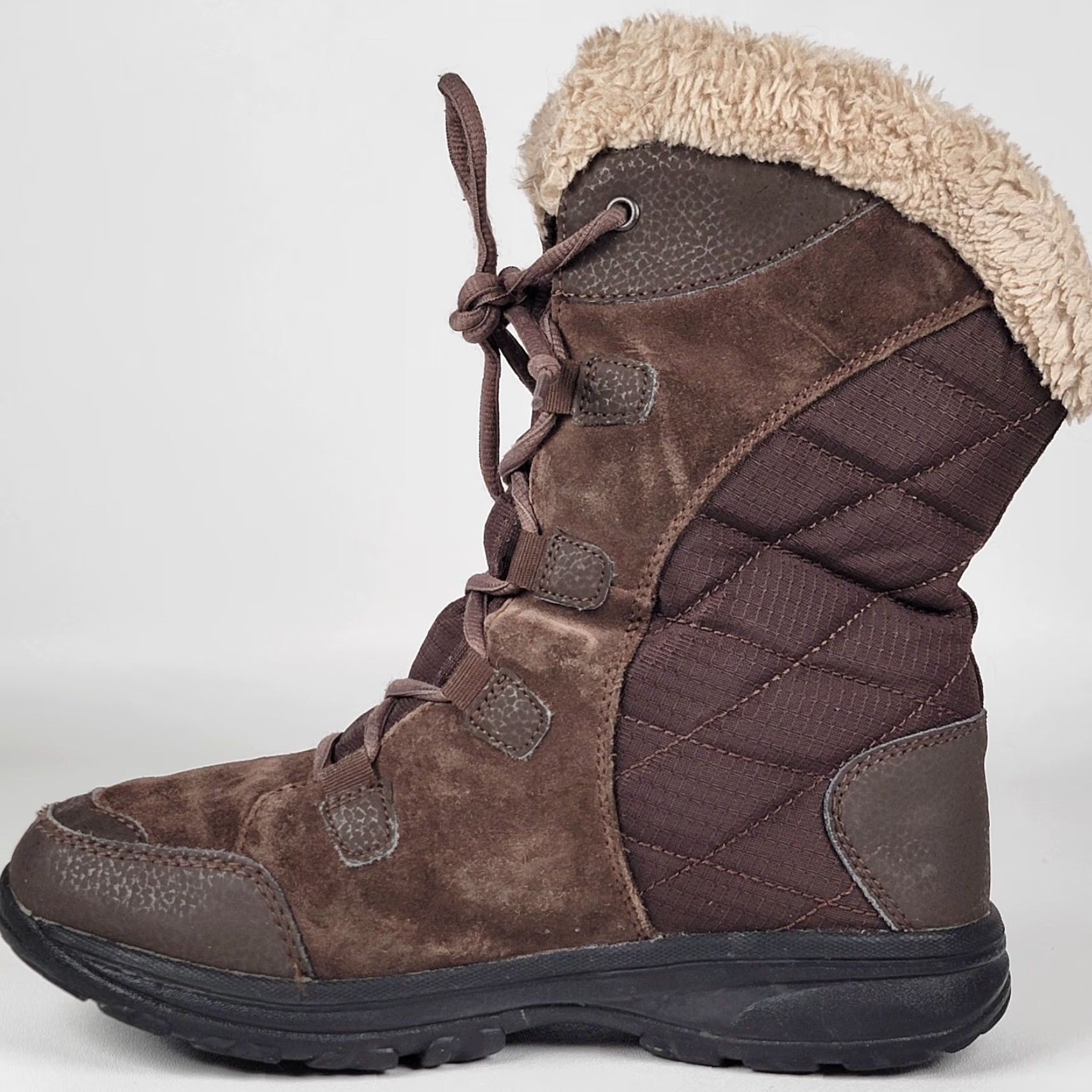 Vintage Columbia Women's Ice Maiden II Boot Size 7 Waterproof Lace Up Brown Leather Size US 7 / IT 37 - 4 Thumbnail