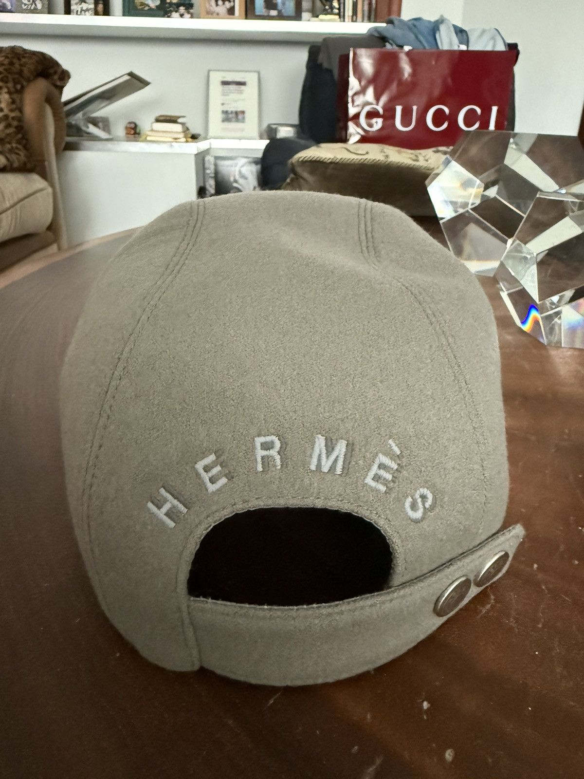 Hermes Hermes Men Baseball Hat: Pure Cashmere - Rare Size 61 🧢 🏆 Size ONE SIZE - 3 Thumbnail
