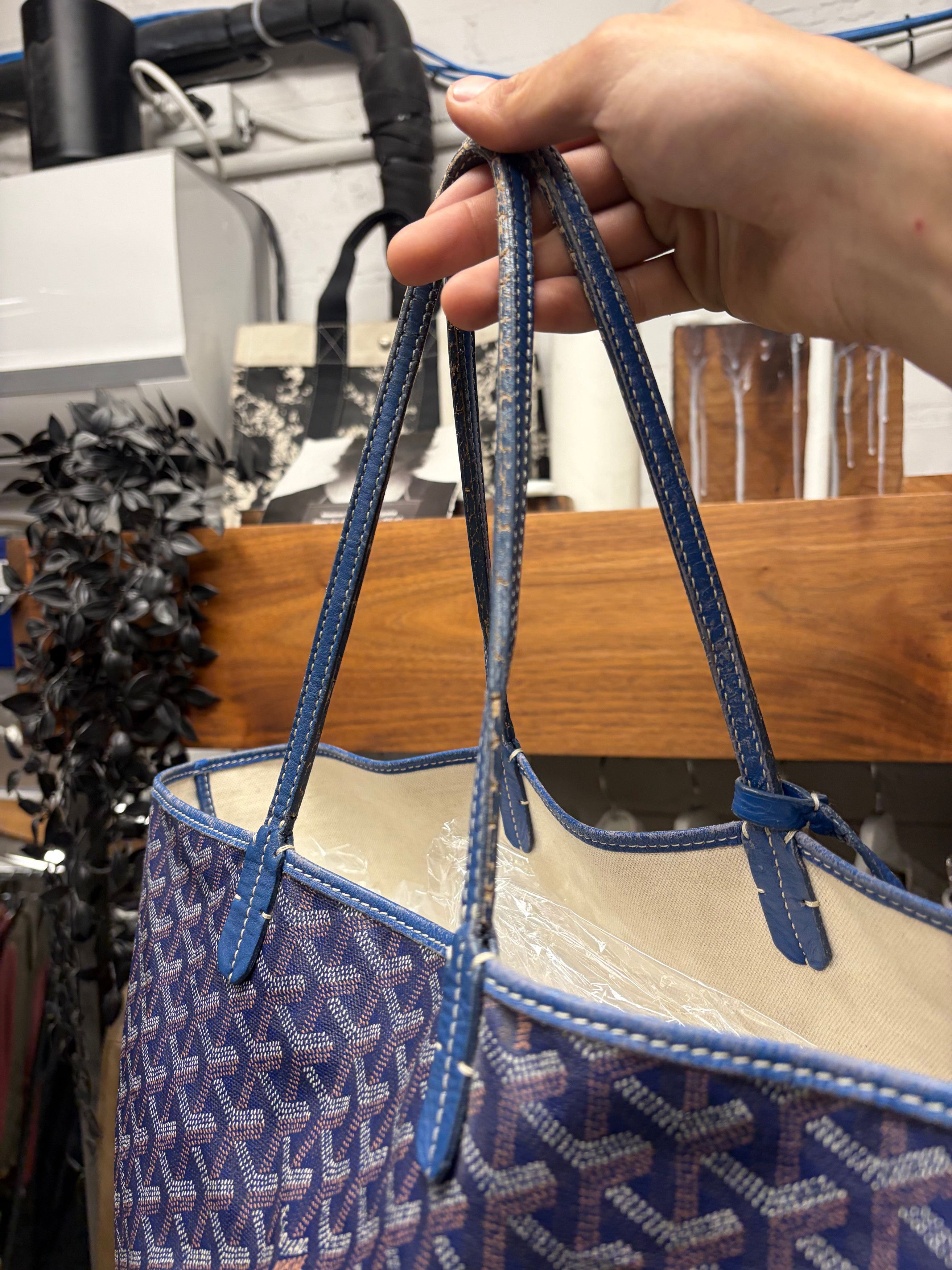 Goyard Goyard ‘ST Louis PM’ Blue Monogram Tote Bag Size ONE SIZE - 3 Thumbnail