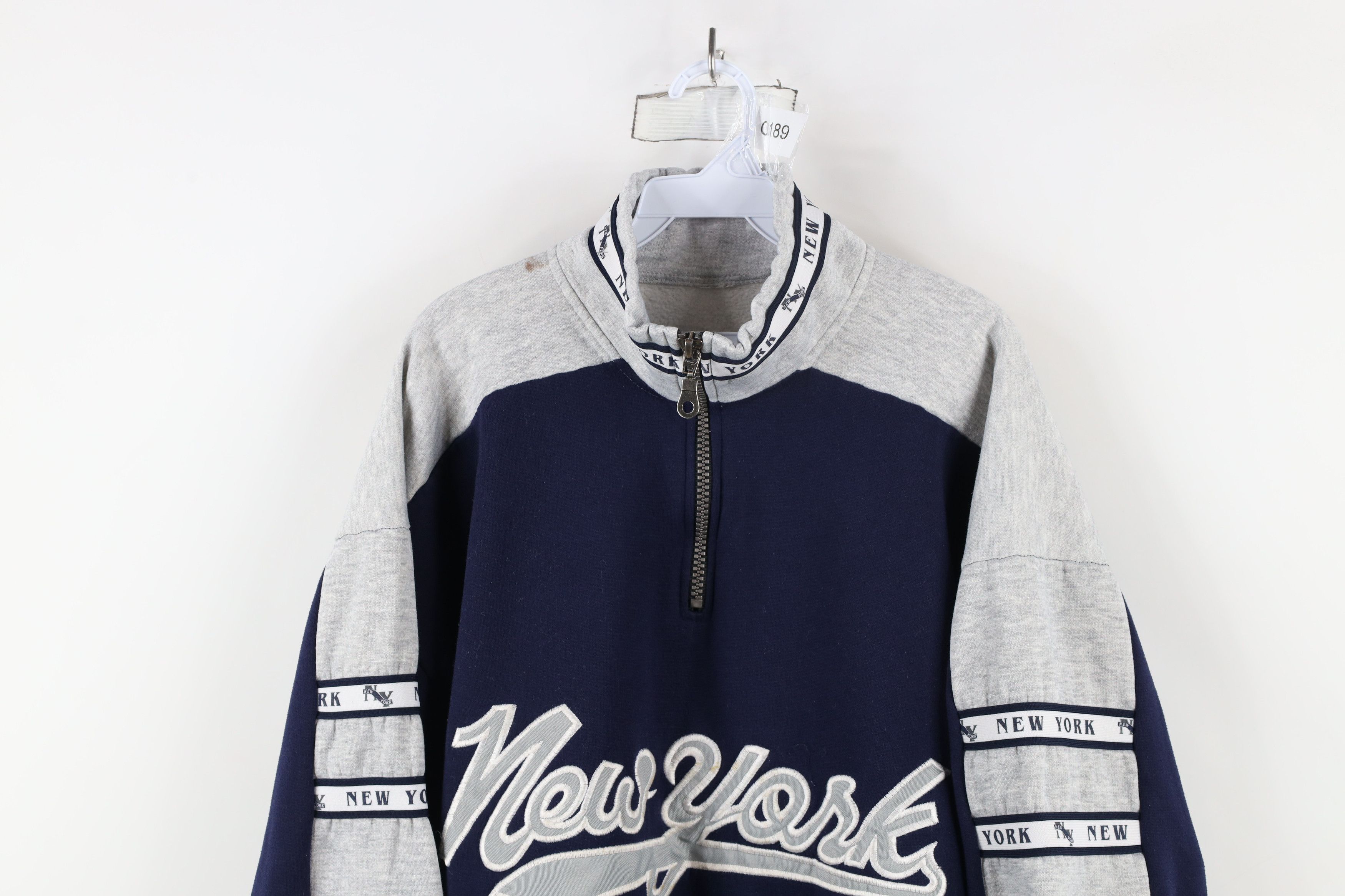Vintage Vintage 90s Streetwear Spell Out Script New York Sweatshirt Size US XXL / EU 58 / 5 - 2 Thumbnail