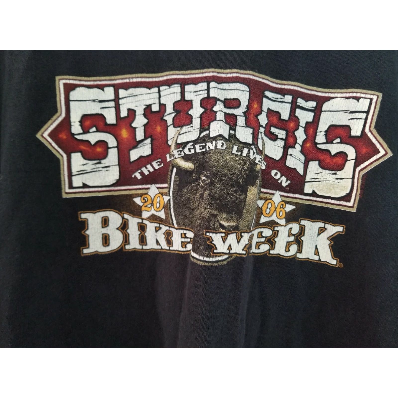 Delta VINTAGE Retro Mens Sturgis Bike Week 2006 T-Shirt 66th Annual Sturgis SD Motorcycle XL FADED BLACK Sturgis Mens T-SHIRT 2006 Motorcycle Graphics Size US XL / EU 56 / 4 - 2 Thumbnail