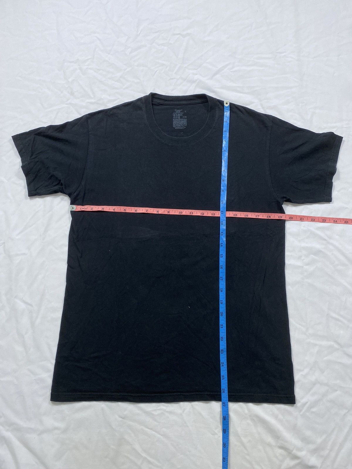 Hanes Japanese Hanes black Tee short sleeve Size US L / EU 52-54 / 3 - 6 Thumbnail