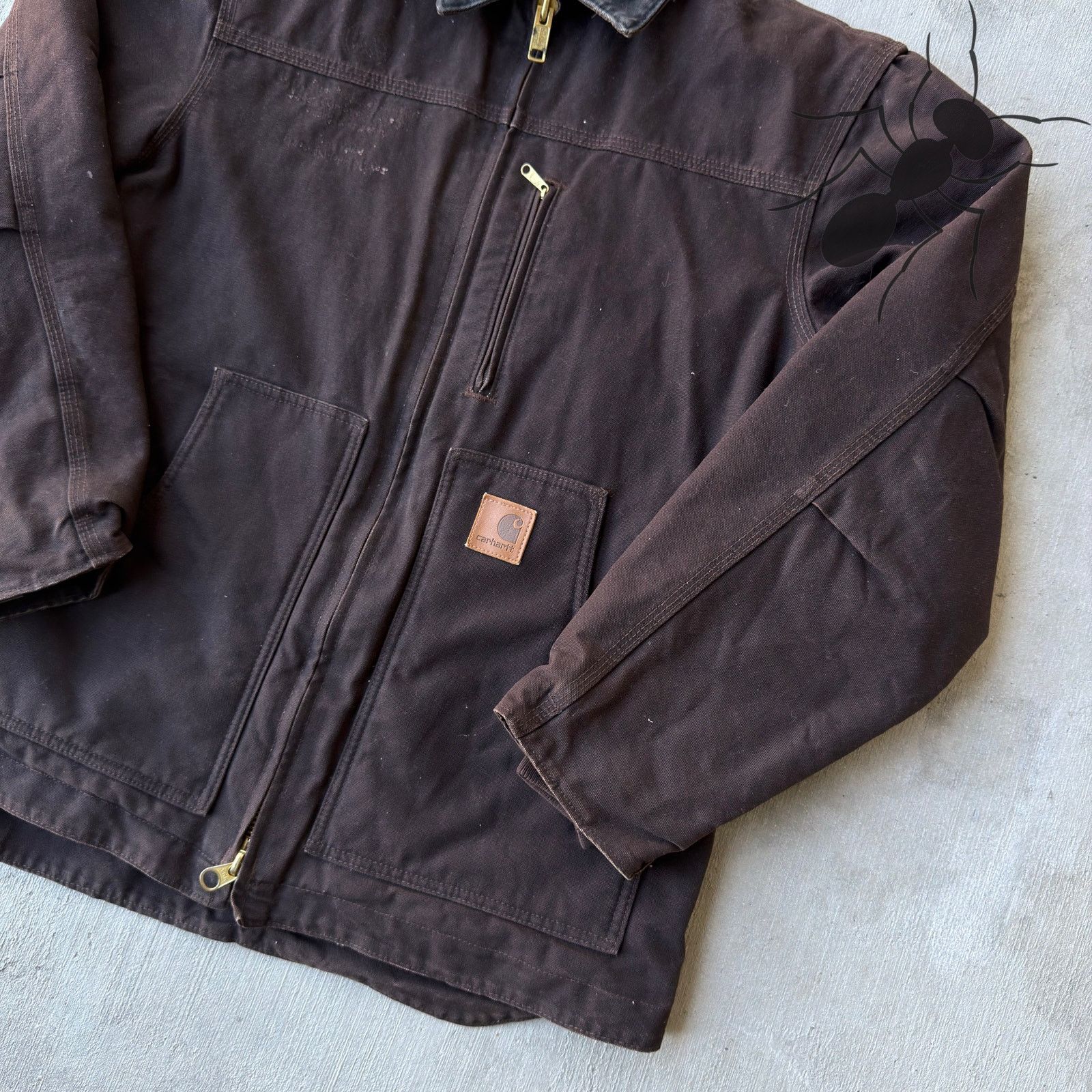 Carhartt × Vintage Vintage Y2K Carhartt C61 DKB brown chore coat work jacket Size US M / EU 48-50 / 2 - 4 Thumbnail