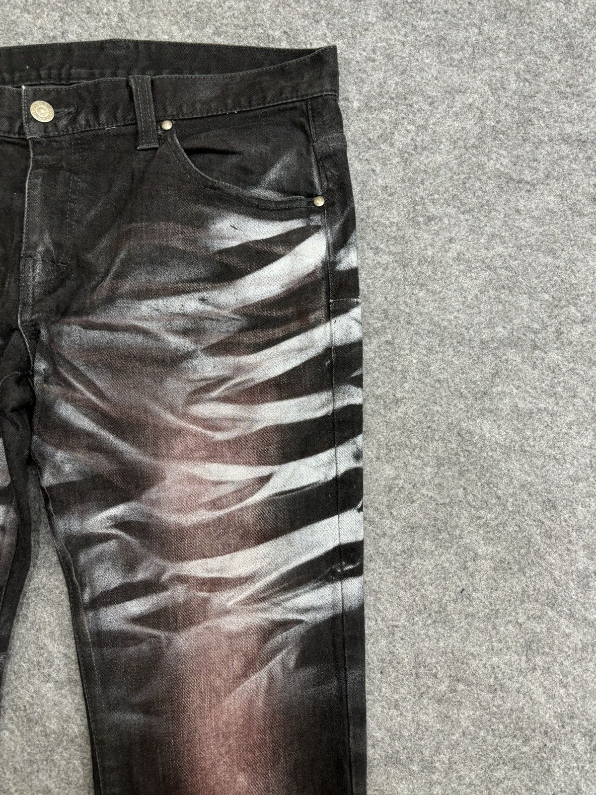 Tornado Mart 💥Archival Flare💥Tornado Mart Insane Sick Art Denim F513 Size US 34 / EU 50 - 4 Thumbnail