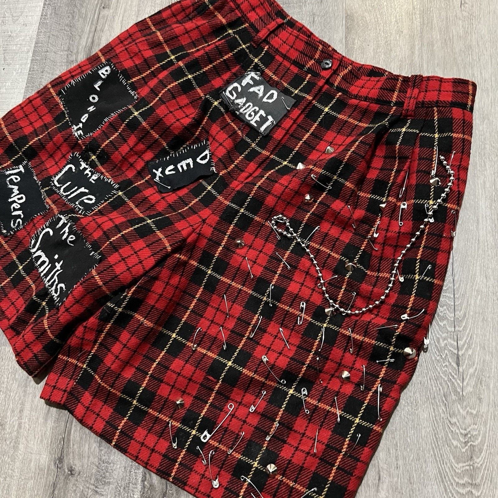 Vintage VTG Punk Indie Rock Wool Shorts 80s The Smiths The Cure Size US 32 / EU 48 - 4 Thumbnail