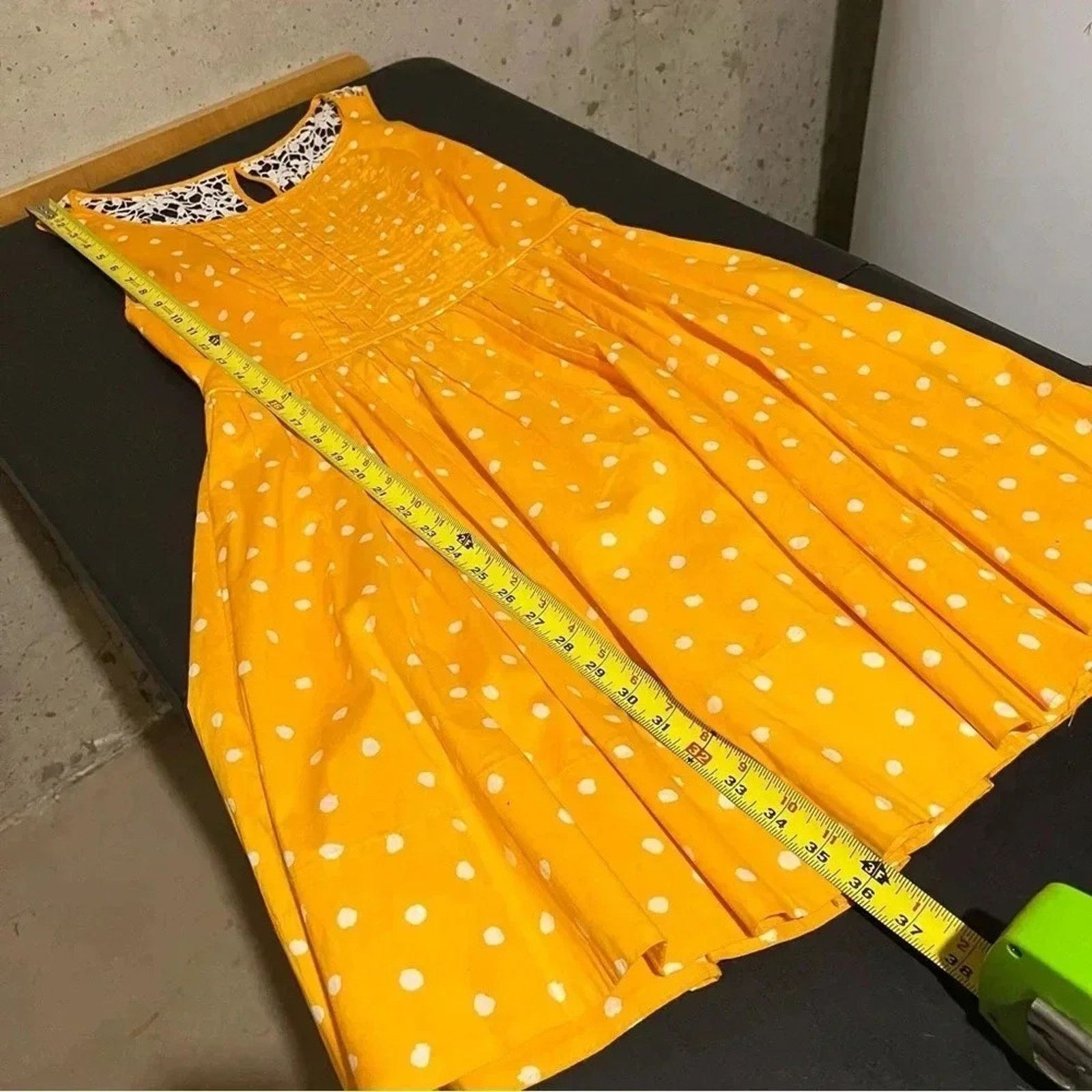 Anthropologie Moulinette Soeurs Anthropologie Yellow Polka Dot Dress Sz 4 Size S / US 4 / IT 40 - 8 Thumbnail