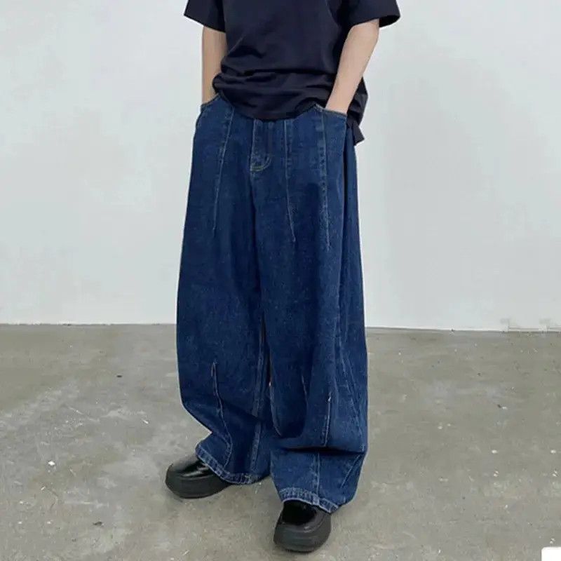 Japanese Brand Straight Bottom Wide Leg Streetwear Jeans Size US 32 / EU 48 - 1 Thumbnail
