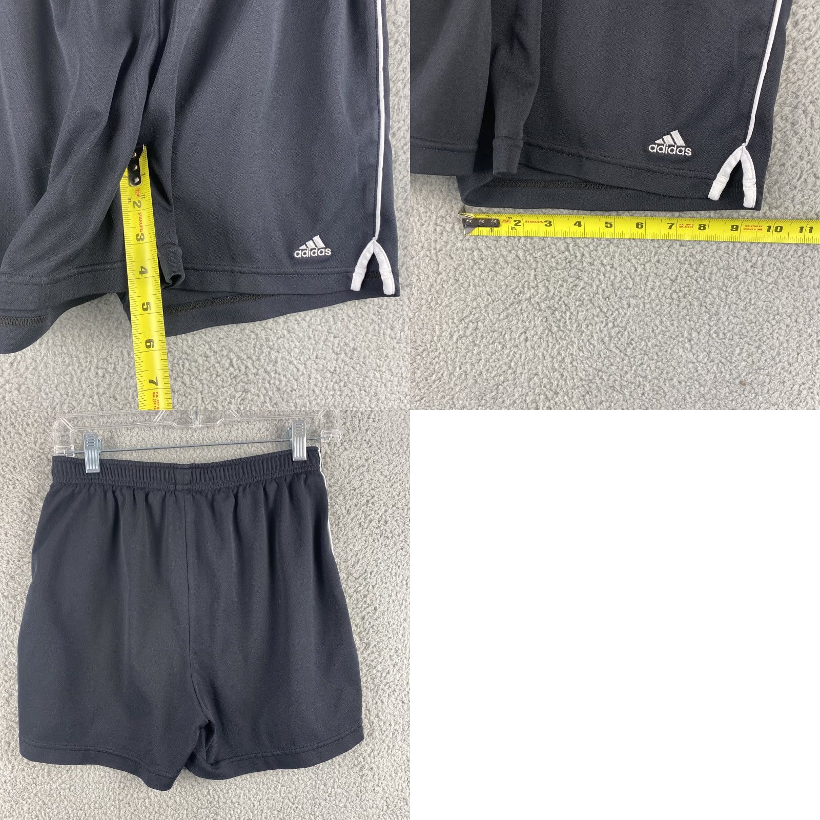 Adidas Adidas Women's Pacer 3 Stripe XL (16) Polyester Gym Shorts Black 42-36 - NO STRINGS Size 40" / US 18 - 8 Thumbnail