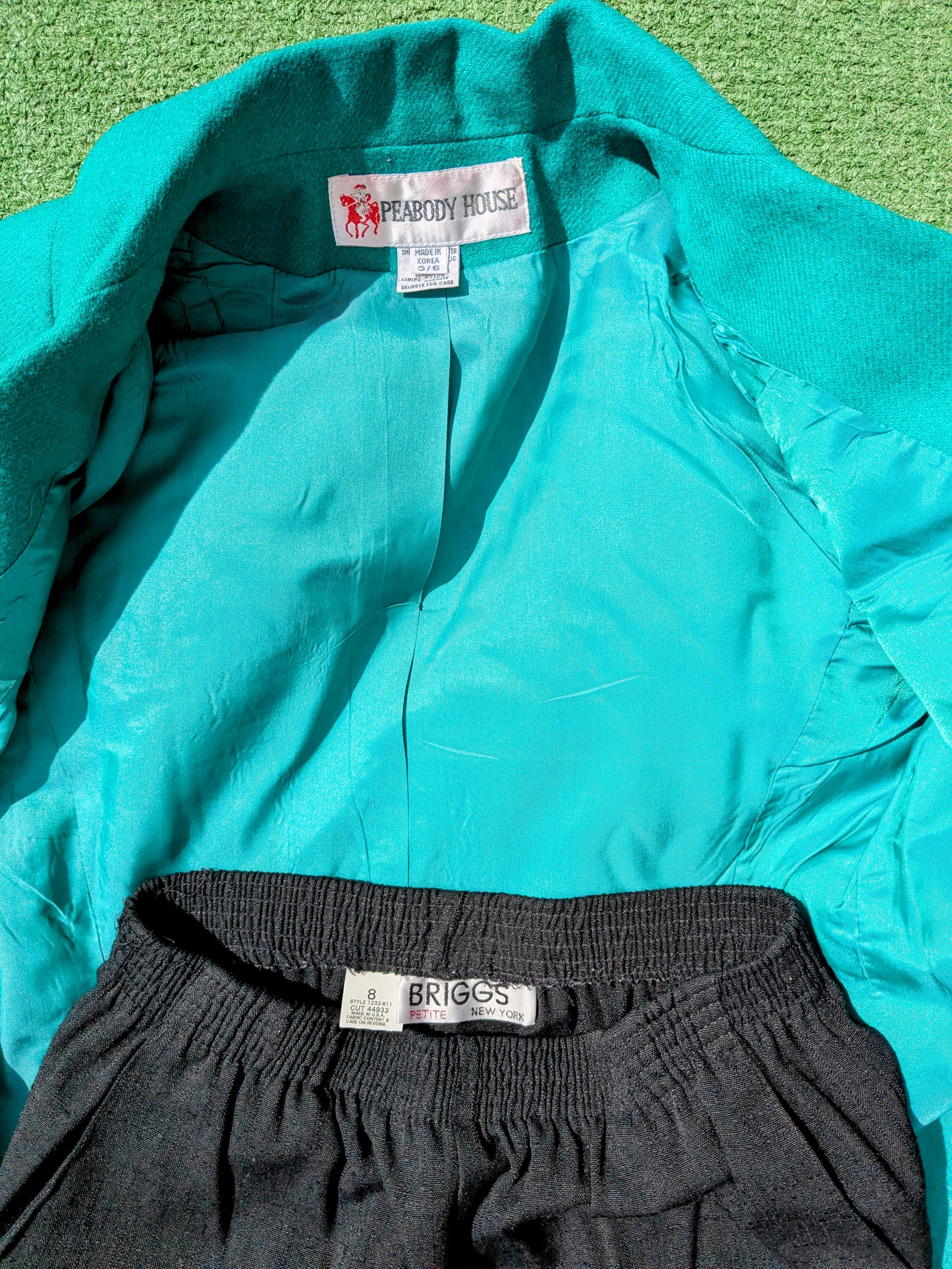 Vintage Peabody House Wool Blend Blazer Jacket+Briggs Pants Set Size M / US 6-8 / IT 42-44 - 3 Thumbnail