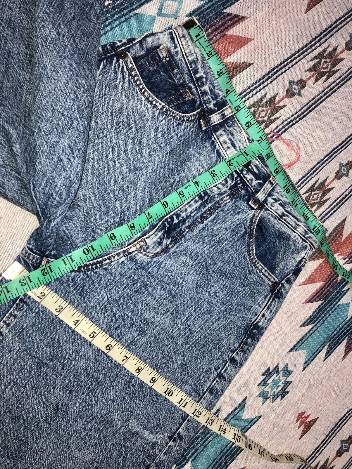 GU BAGGY⚡️⚡️WASHED BLUE DENIM BY GU JEANS Size US 28 / EU 44 - 4 Thumbnail