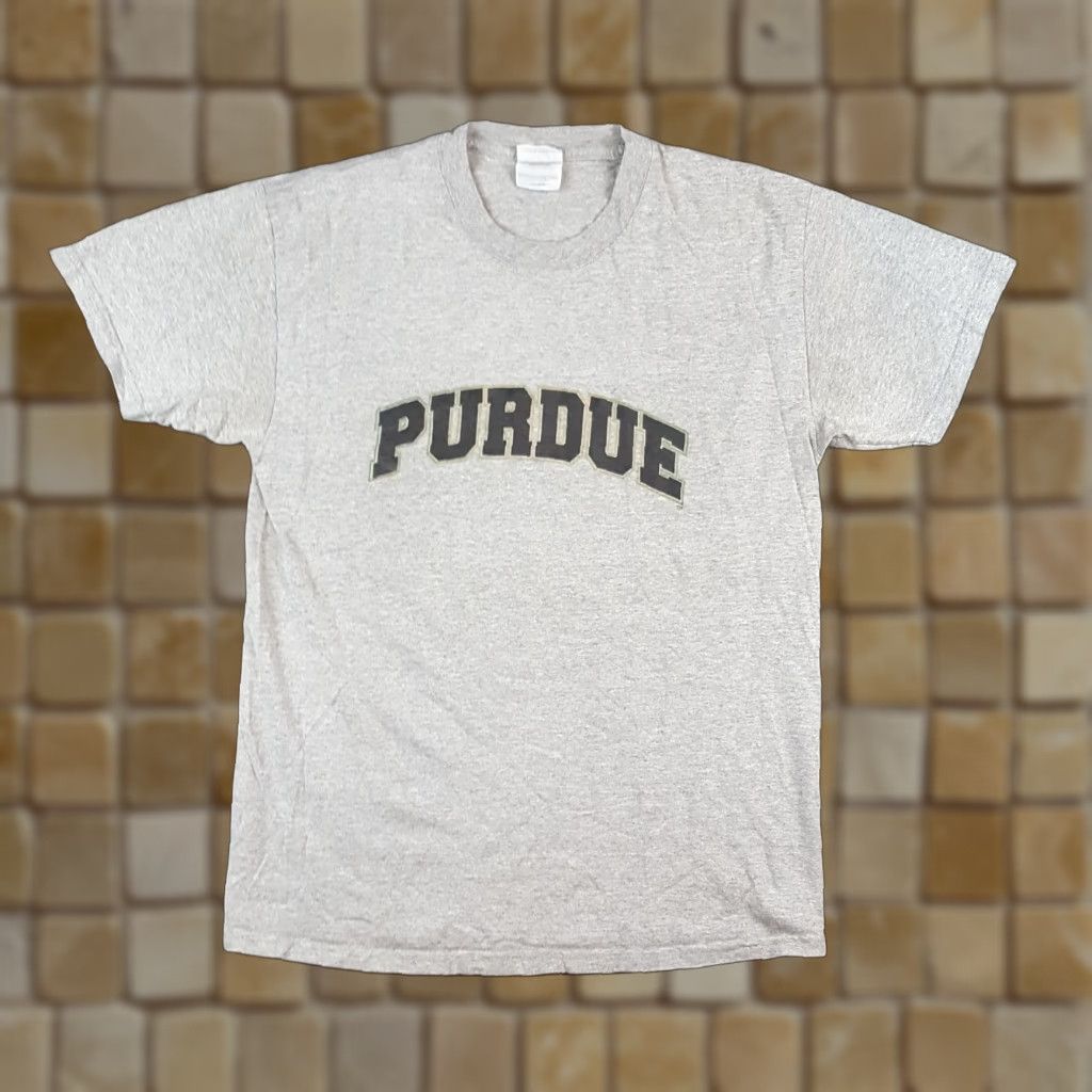 Spell VINTAGE Purdue University Spell Out Shirt Adult Small Gray T Shirt Men 90s College Sports Vintage Port And Company Mens Size US S / EU 44-46 / 1 - 1 Thumbnail
