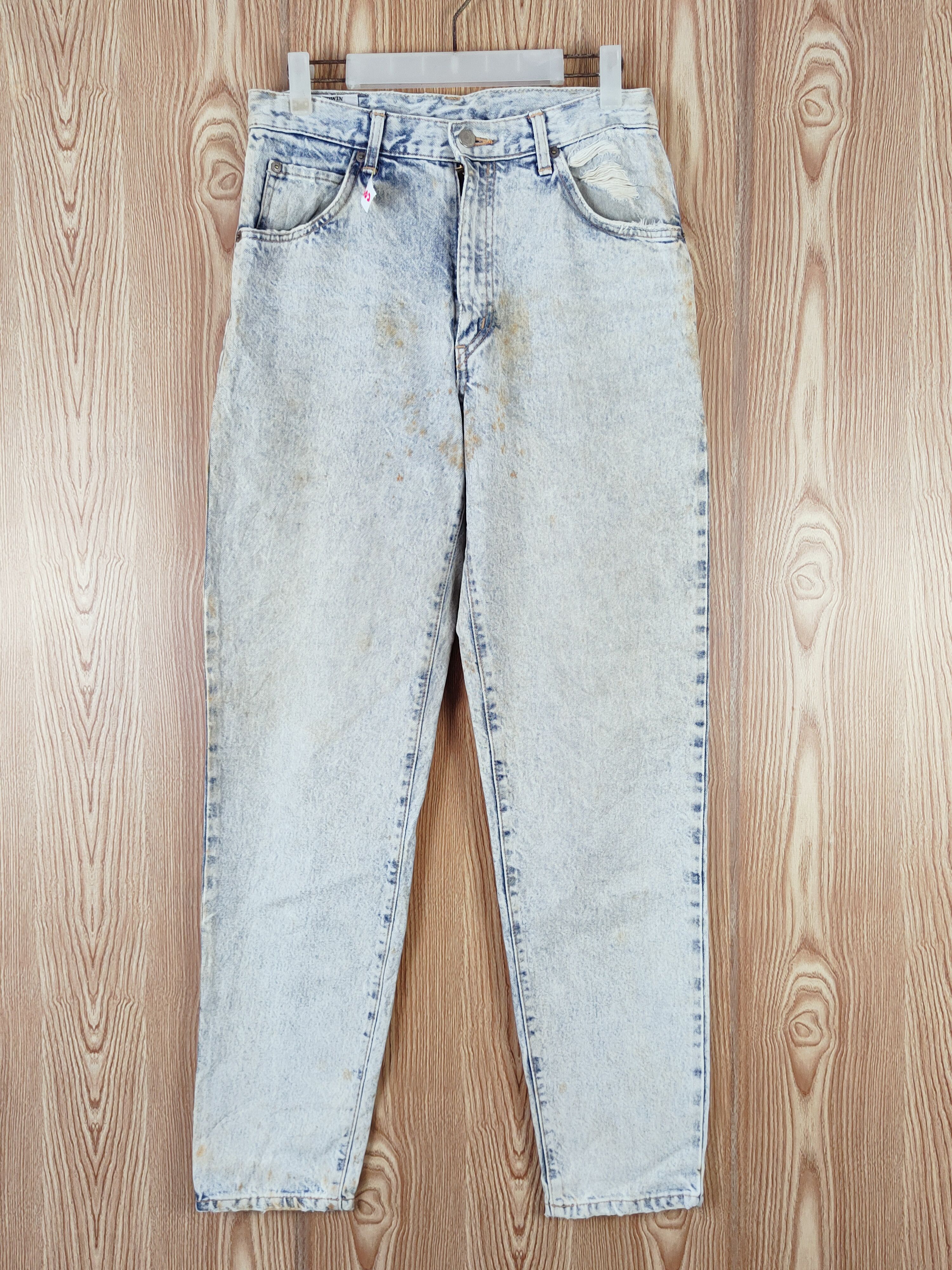 Edwin Edwin vintage Blue Distressed Ripped Jeans #W602 Size 30" / US 8 / IT 44 - 1 Thumbnail