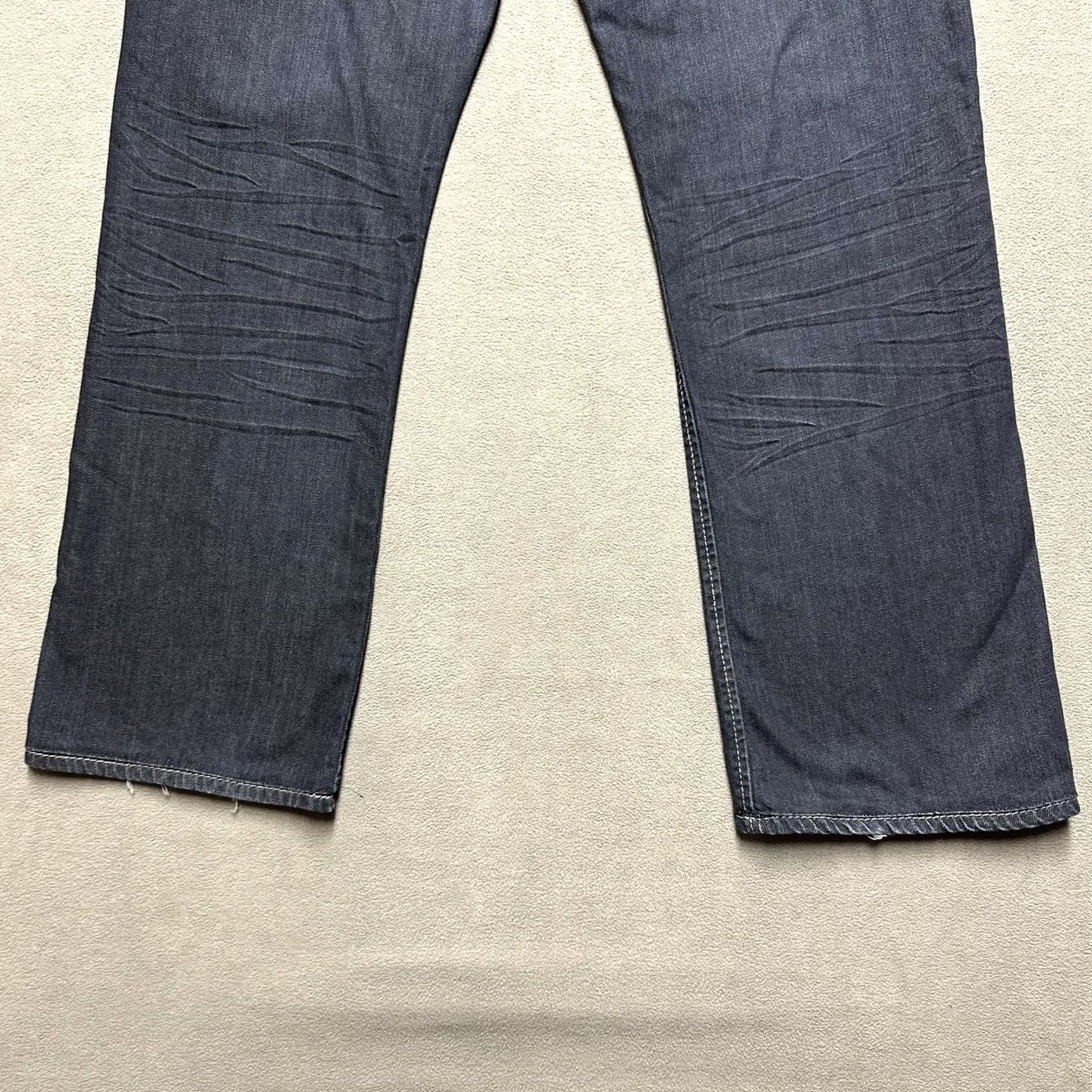 Vintage Buckle BKE Carter Jeans Mens 33R 34x29 Blue Denim Bootcut Dark Wash GUC Size US 33 - 6 Thumbnail