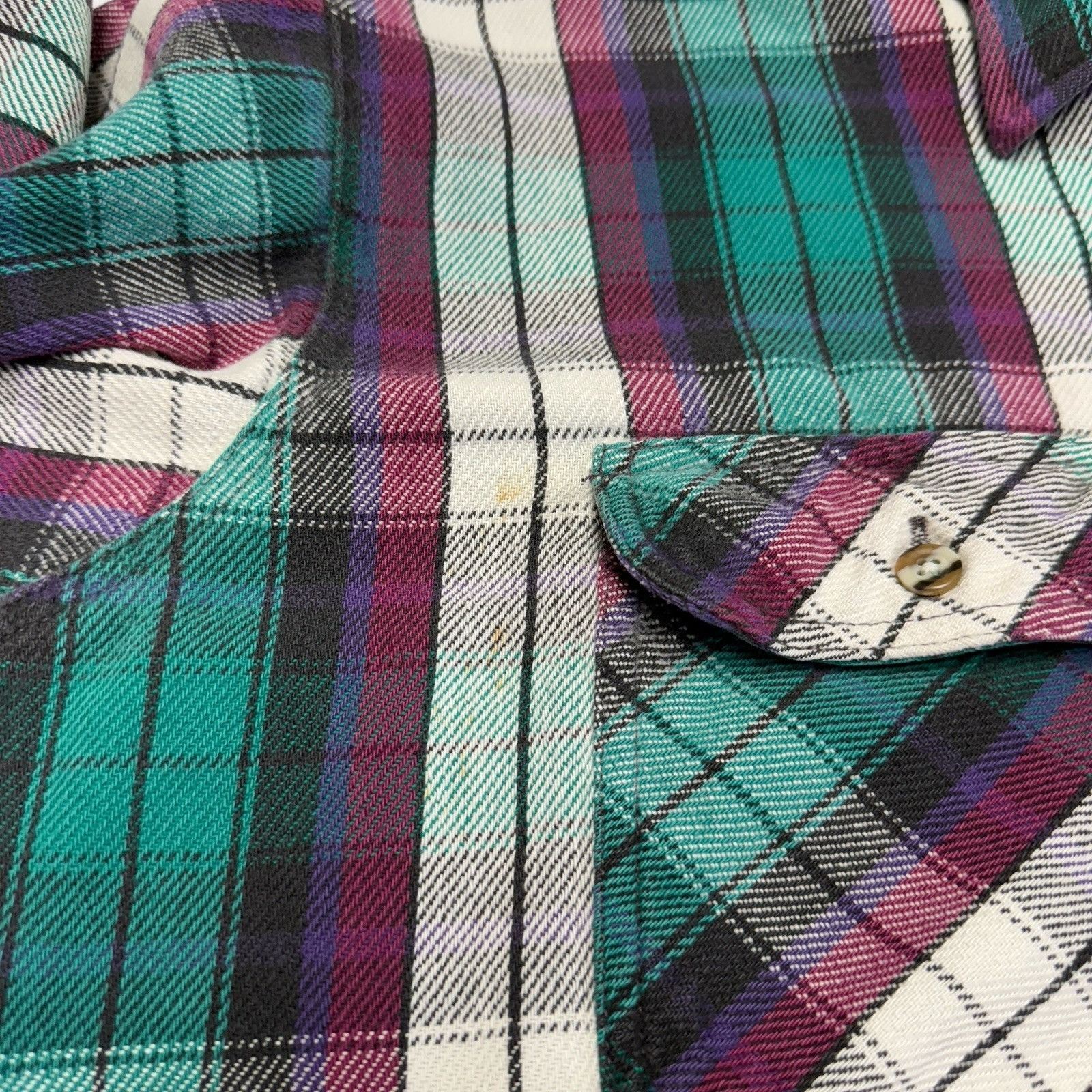 Field & Stream Vintage Field & Stream Plaid Flannel Purple & Green Button Size US XL / EU 56 / 4 - 4 Thumbnail