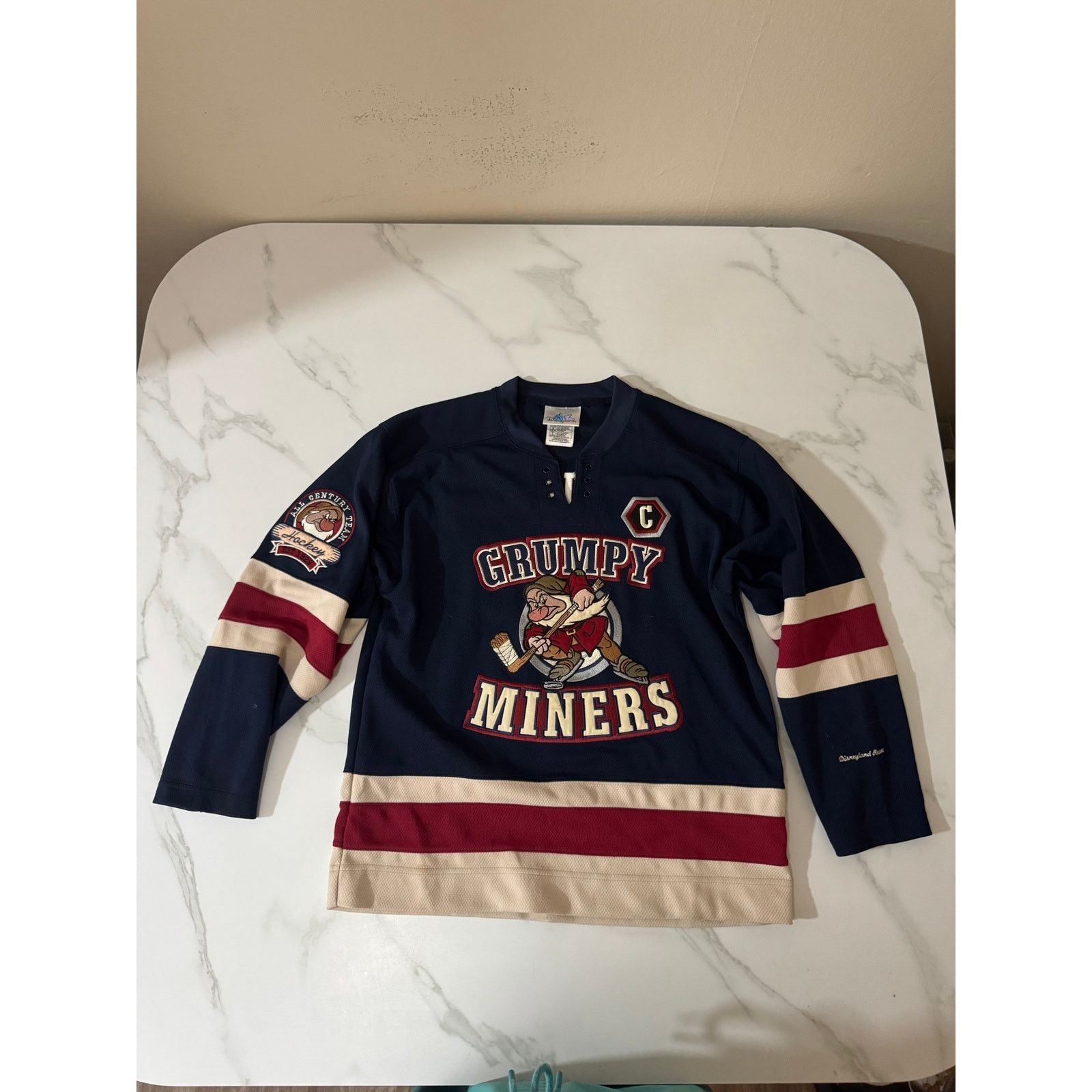 Disney Disneyland Resort Grumpy Miners Hockey Jersey Longsleeve Size US XXS / EU 40 - 1 Thumbnail