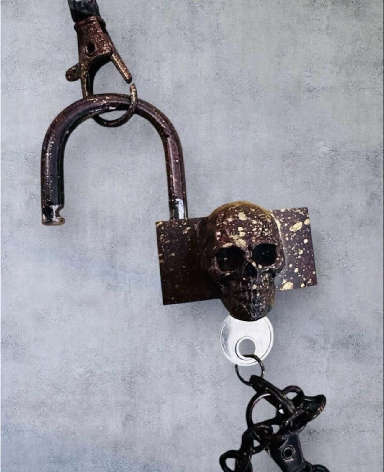 Jean Paul Gaultier Jean Paul Gaultier - Skull Lock Necklace Size ONE SIZE - 6 Thumbnail