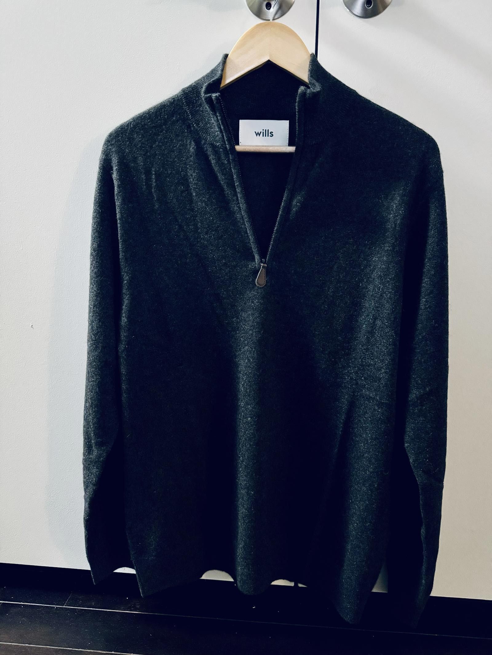 Designer Classic Cashmere Quarter zip by Wills Size US L / EU 52-54 / 3 - 1 Thumbnail