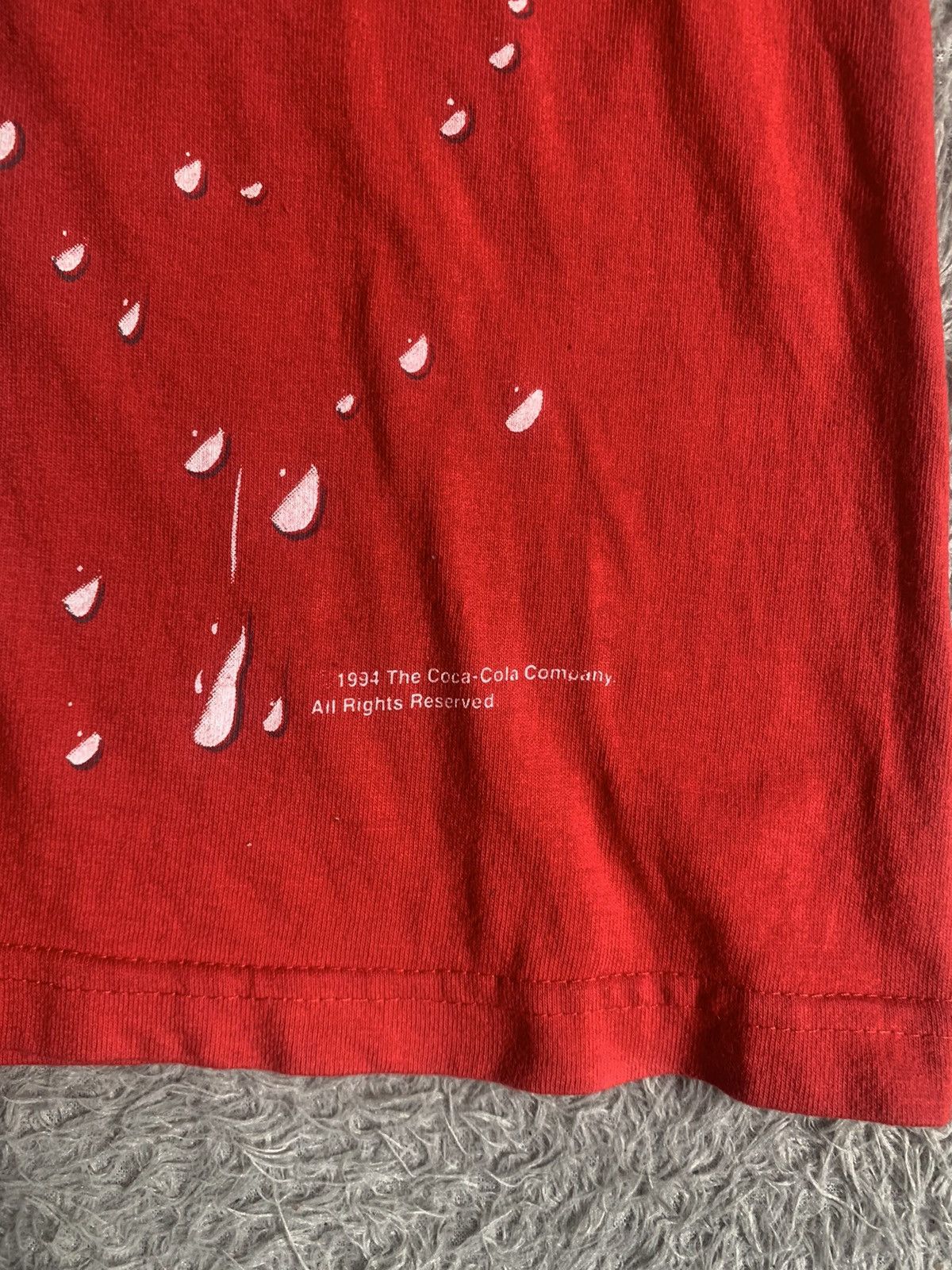 Coca Cola Vintage 90s Coca-Cola Coke Red Water Drip Allover Print Tee Size US L / EU 52-54 / 3 - 5 Thumbnail