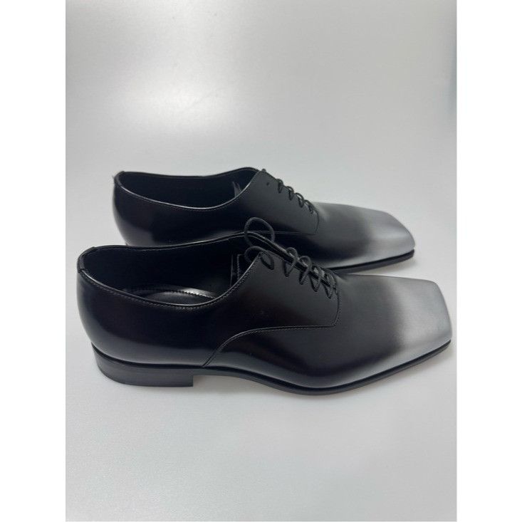 Prada PRADA Runway Silver Square Toe Dress Shoes 2EA165 Black Men’ Size US 8.5 / EU 41-42 - 6 Thumbnail