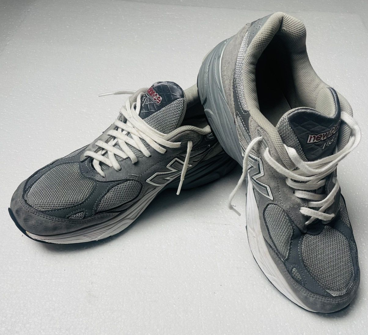 New Balance New Balance 990 V3 White/Gray, Size 10.5, Made in USA Size US 10.5 / EU 43-44 - 1 Thumbnail