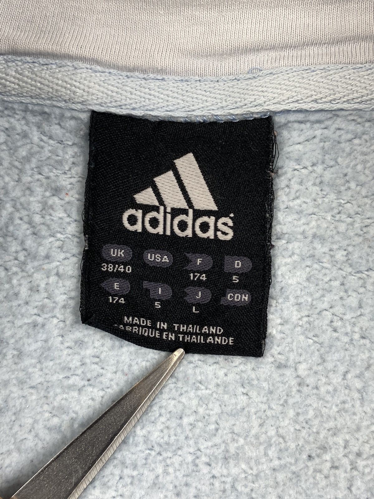 Adidas Vintage 00s Adidas Big Logo Dissected Baby Blue Hoodie Y2K Size US S / EU 44-46 / 1 - 13 Thumbnail