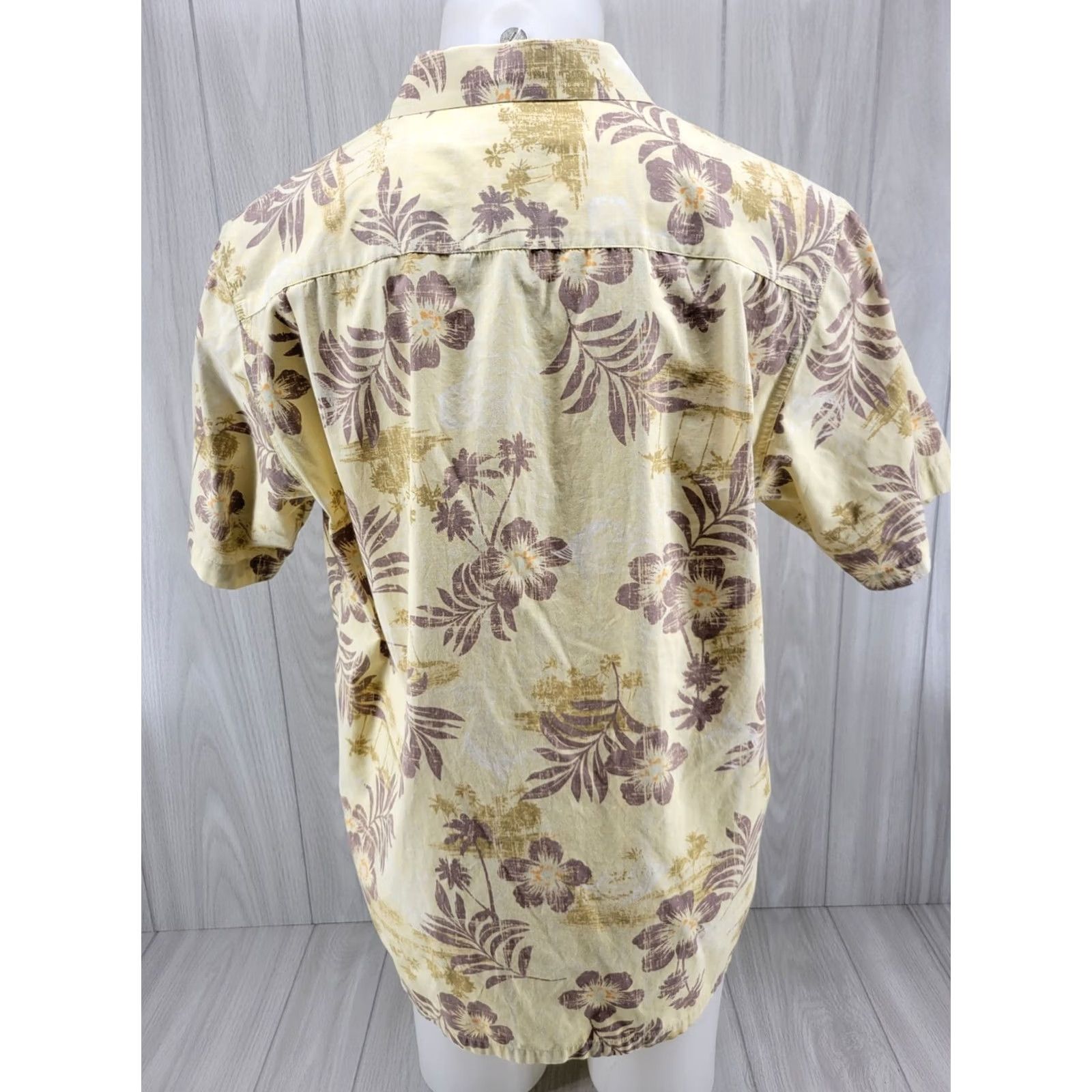 Vintage Columbia Button-Up Shirt Mens Large Hawaiian Yellow Floral Size US L / EU 52-54 / 3 - 6 Thumbnail