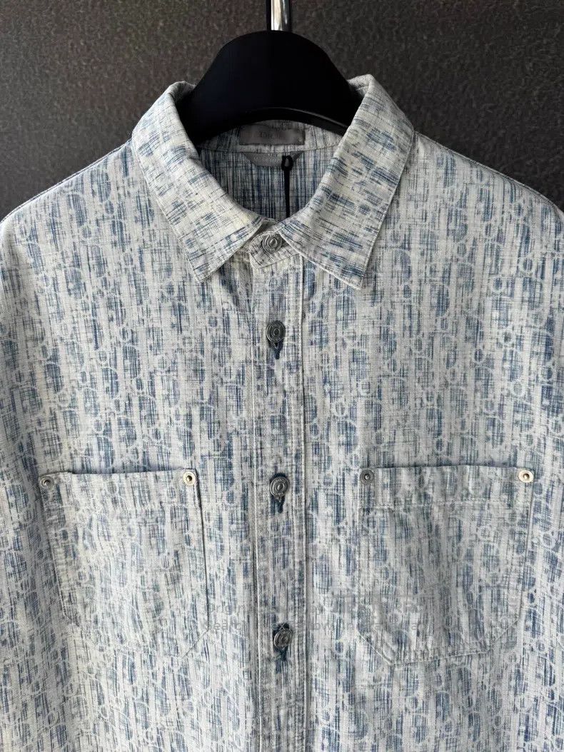 Dior Dior Oblique full-print denim shirt Size US XXS / EU 40 - 3 Thumbnail