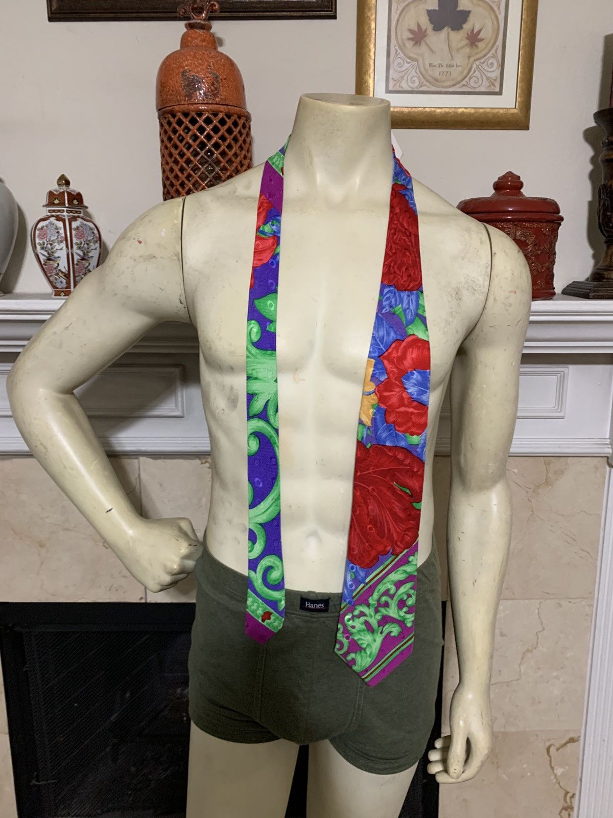 Versace V2 by Versace Floral silk tie Size ONE SIZE - 1 Thumbnail