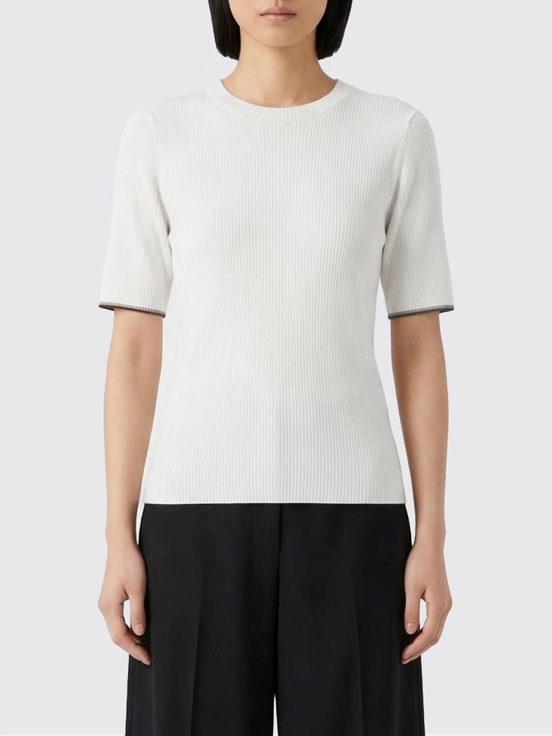 Brunello Cucinelli Brunello Cucinelli Sweater Woman White Size XS / US 0-2 / IT 36-38 - 1 Thumbnail