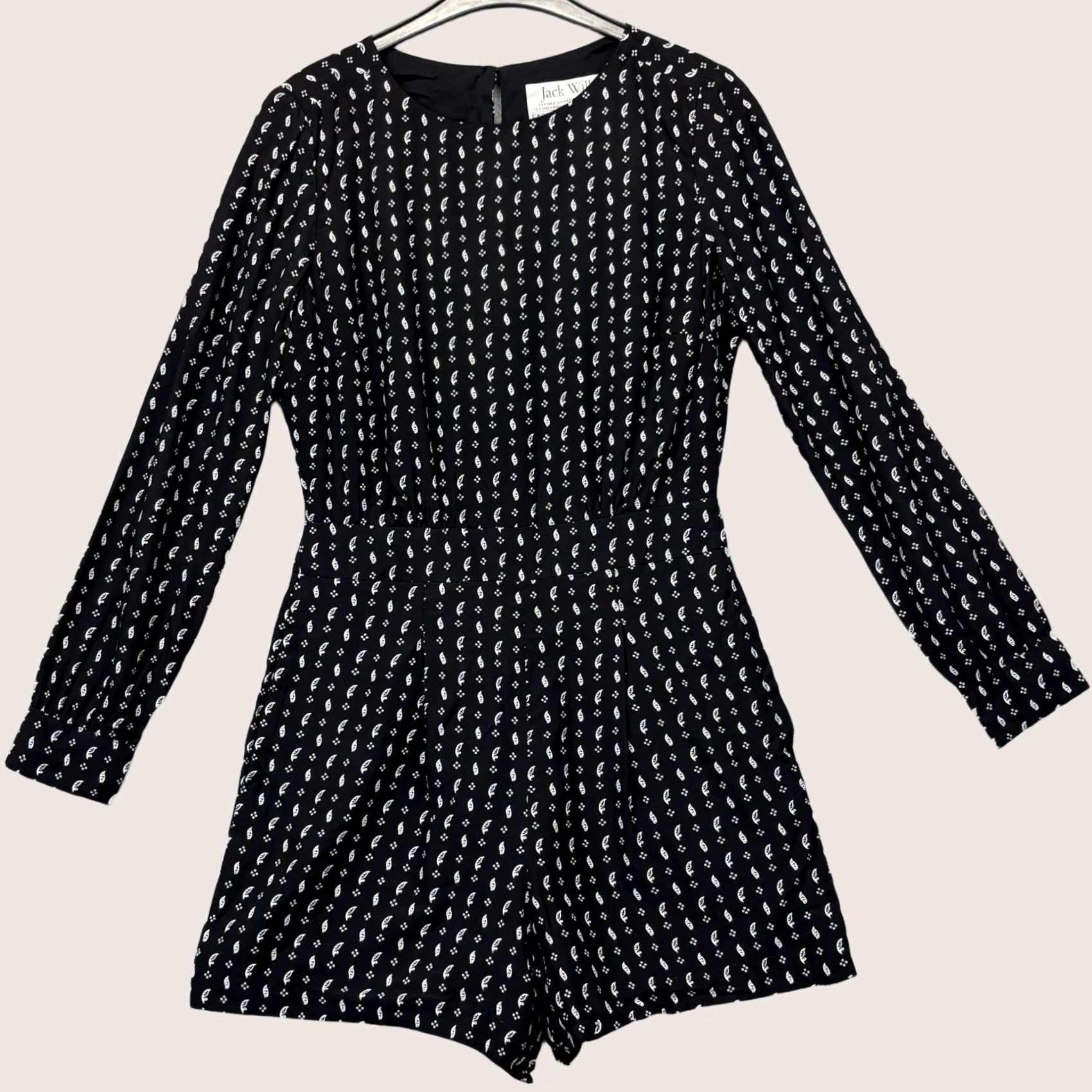 Jack Wills Jack Wills Playsuit 6 UK Size Women Black White VGC Long Sleeve Casual Summer Size M / US 6-8 / IT 42-44 - 1 Thumbnail