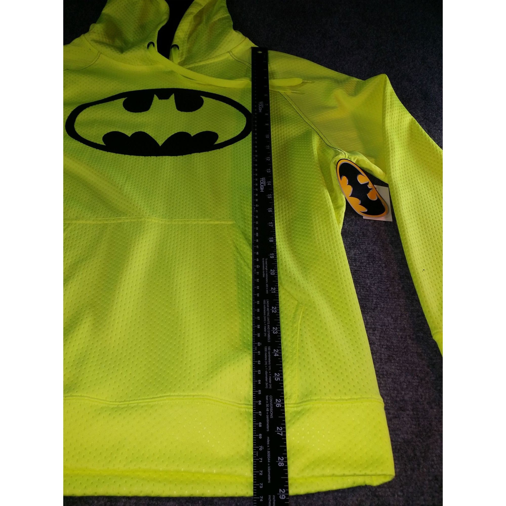 DC Comics Batman DC Comics Thermal Fleece Hoodies Men Sz L Acid Yellow Size US L / EU 52-54 / 3 - 4 Thumbnail