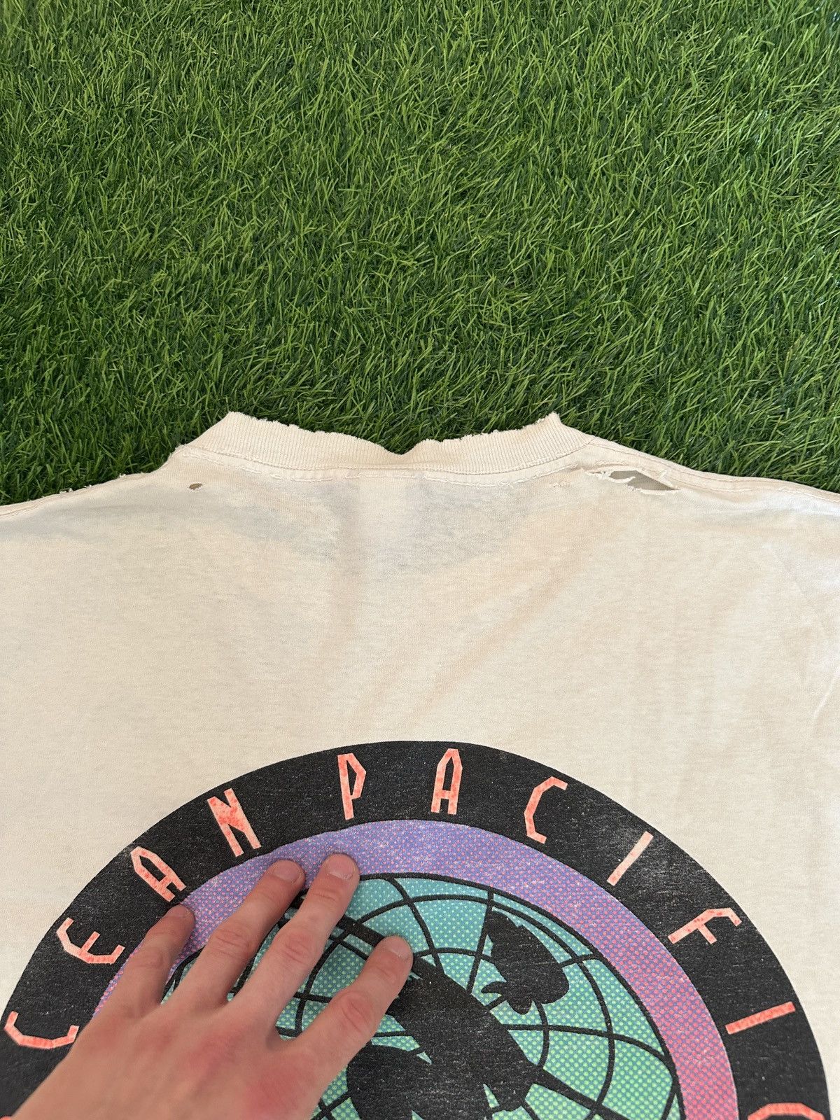 Ocean Pacific Vintage ocean pacific one planet thrashed tee shirt size M Size US M / EU 48-50 / 2 - 10 Thumbnail