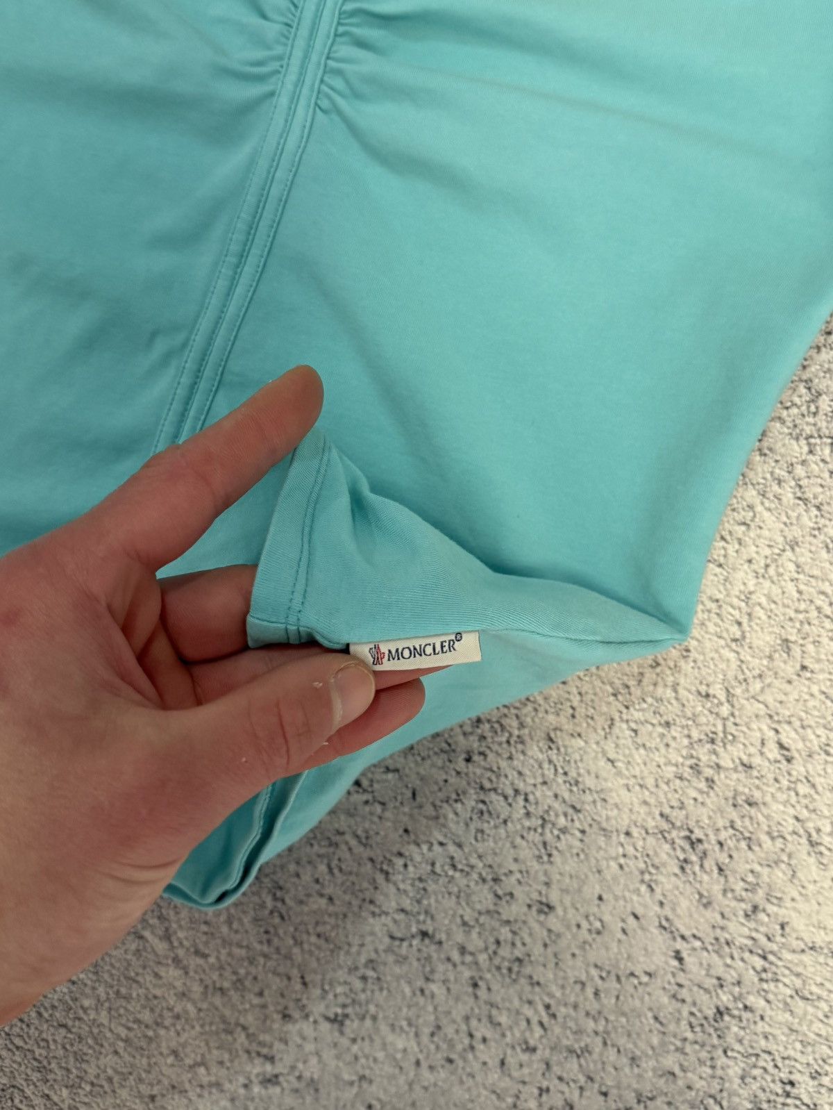Moncler Moncler Women V Neck Top Turquoise Stretch Long Sleeve L Size L / US 10 / IT 46 - 5 Thumbnail