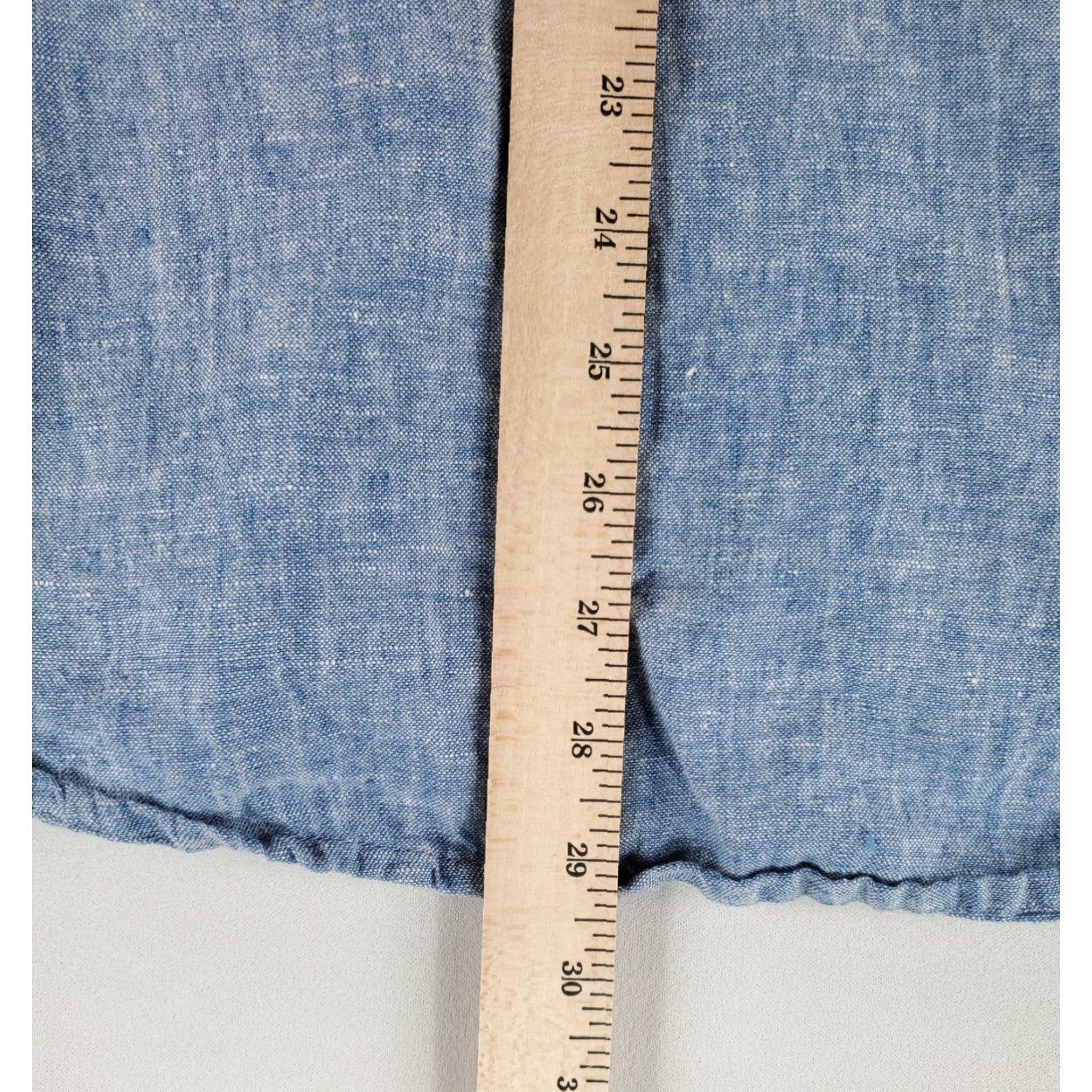 J.Crew J.CREW Button-Down Shirt Long Sleeve 100% Linen Blue Mens M Size US M / EU 48-50 / 2 - 6 Thumbnail