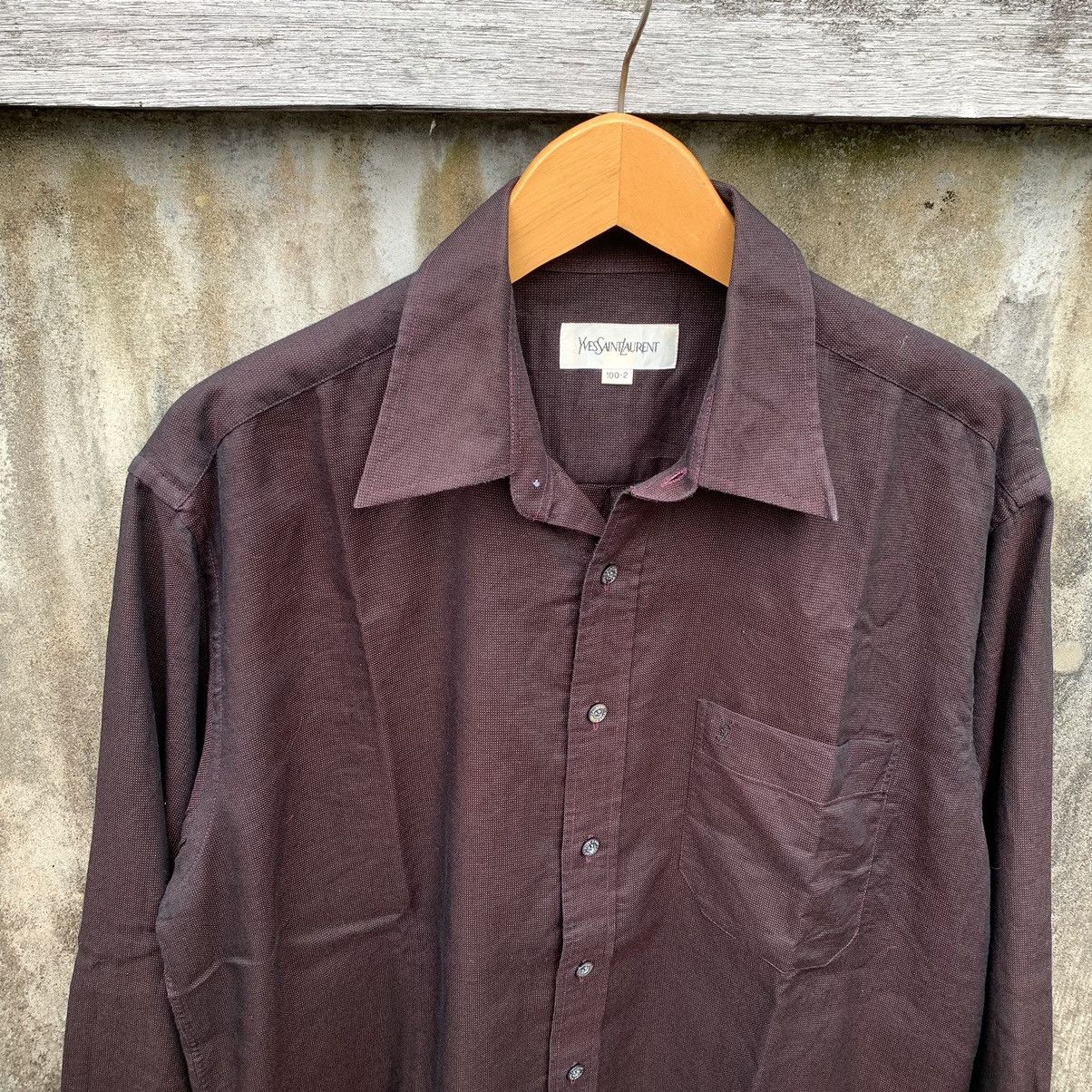 Yves Saint Laurent YVESSAINTLAURENT YSL BUTTON UP SHIRT Size US XL / EU 56 / 4 - 4 Thumbnail