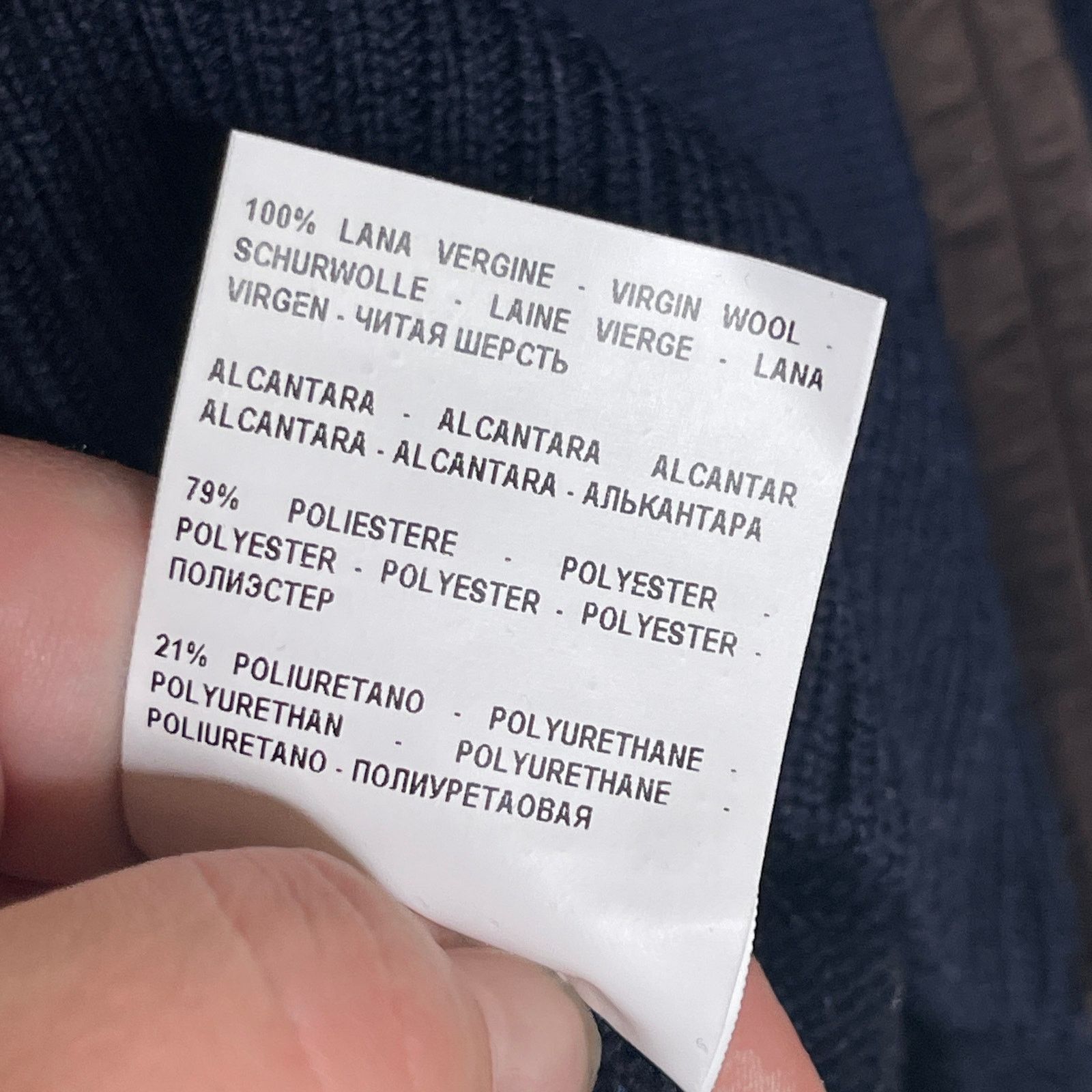 Gran Sasso Gran Sasso Wool Full-Zip Jacket Navy Brown Elbow Patch 52 XL Size US XL / EU 56 / 4 - 8 Thumbnail