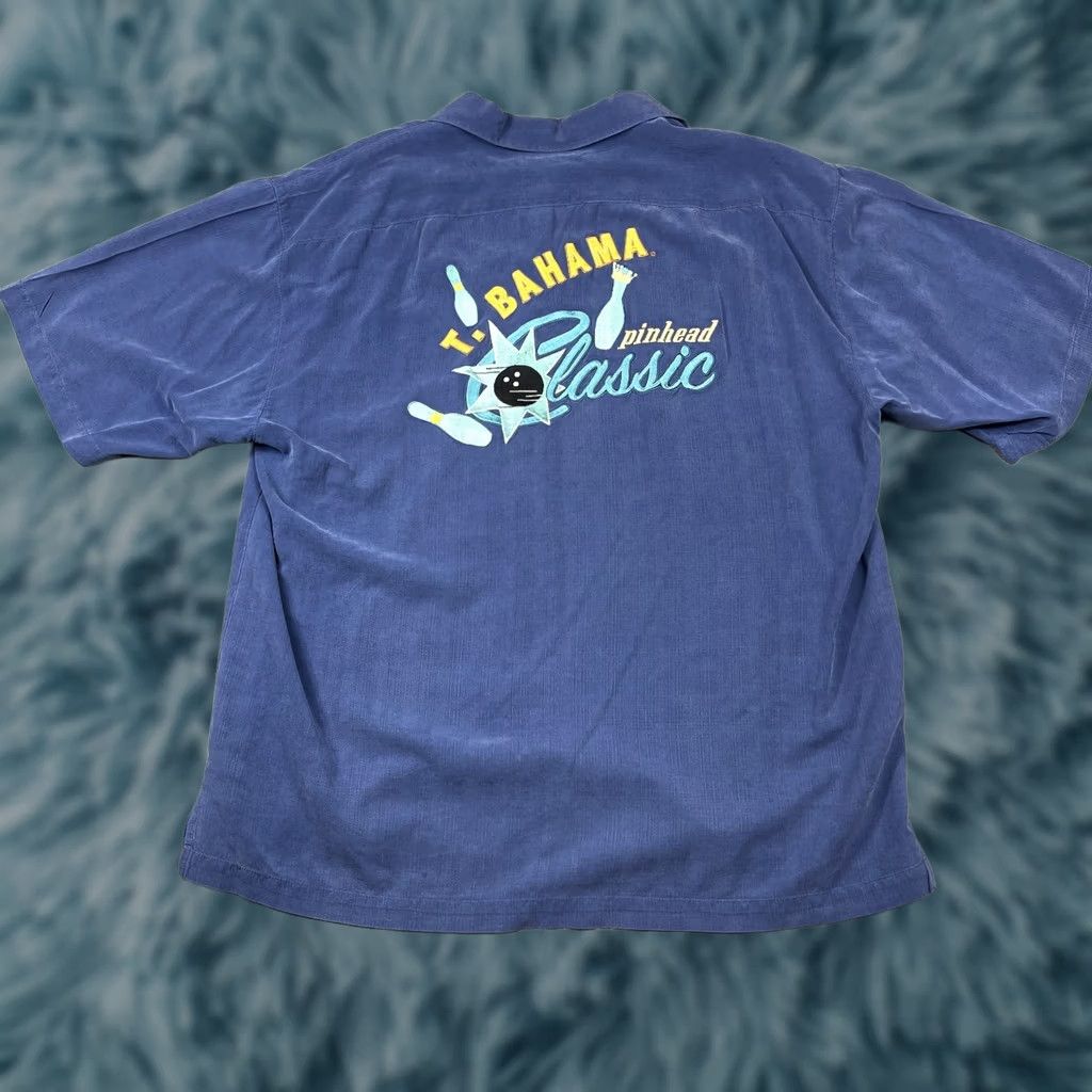 Tommy Bahama Tommy Bahama Camp Shirt Mens XL Blue Silk Pinhead Classic Bowling Embroidered Size US XL / EU 56 / 4 - 1 Thumbnail