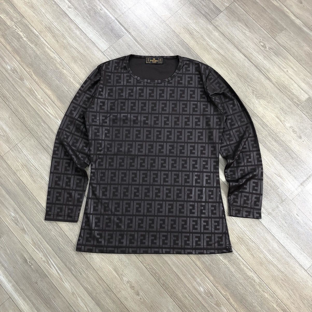 Fendi Vintage Fendi Monogram Full Print Logo Long Sleeve Size US M / EU 48-50 / 2 - 1 Thumbnail