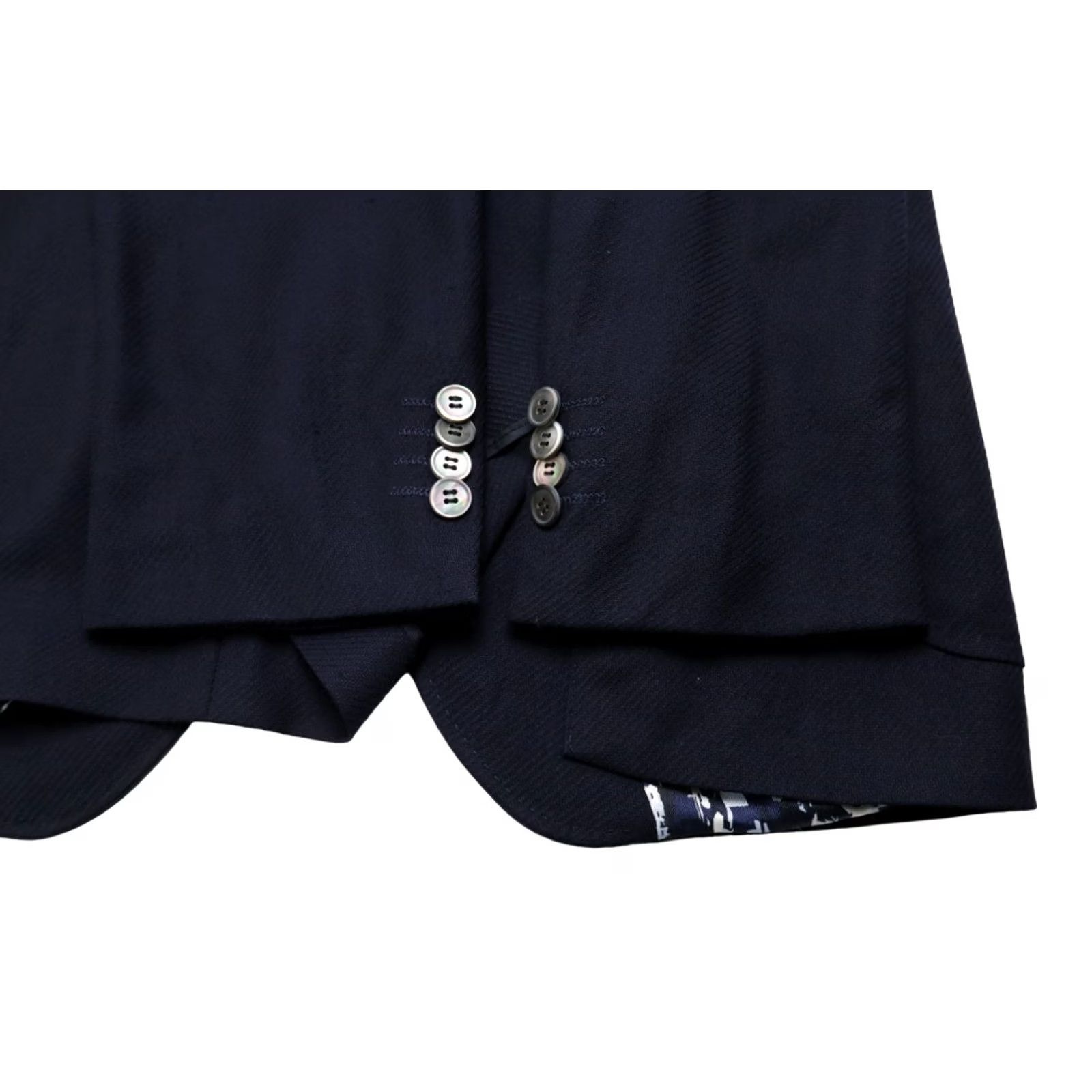 Hugo Boss HUGO BOSS Blazer Mens US 42 Wool Formal Single-Breasted Double-Vented Navy Raye4 Size 42R - 6 Thumbnail