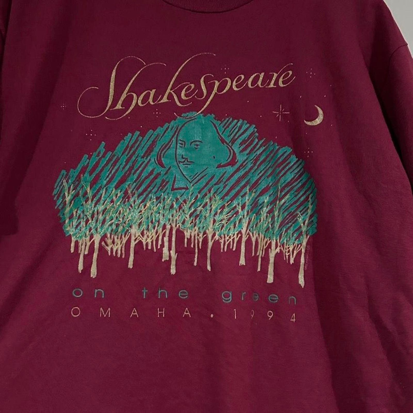Fruit Of The Loom Vintage 1994 Shakespeare On The Green Omaha Tee Shirt Size US XL / EU 56 / 4 - 2 Thumbnail