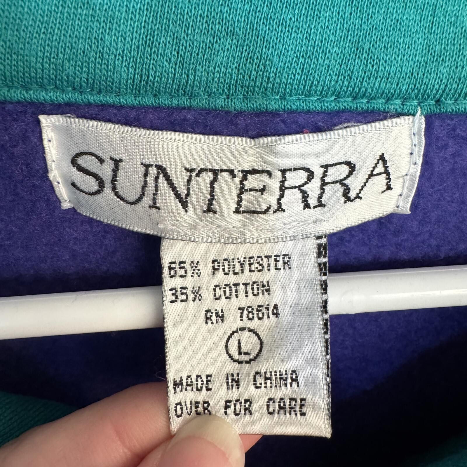 Other Sunterra 90's Colorblock Quarter-Zip Sweatshirt Large Size L / US 10 / IT 46 - 3 Thumbnail