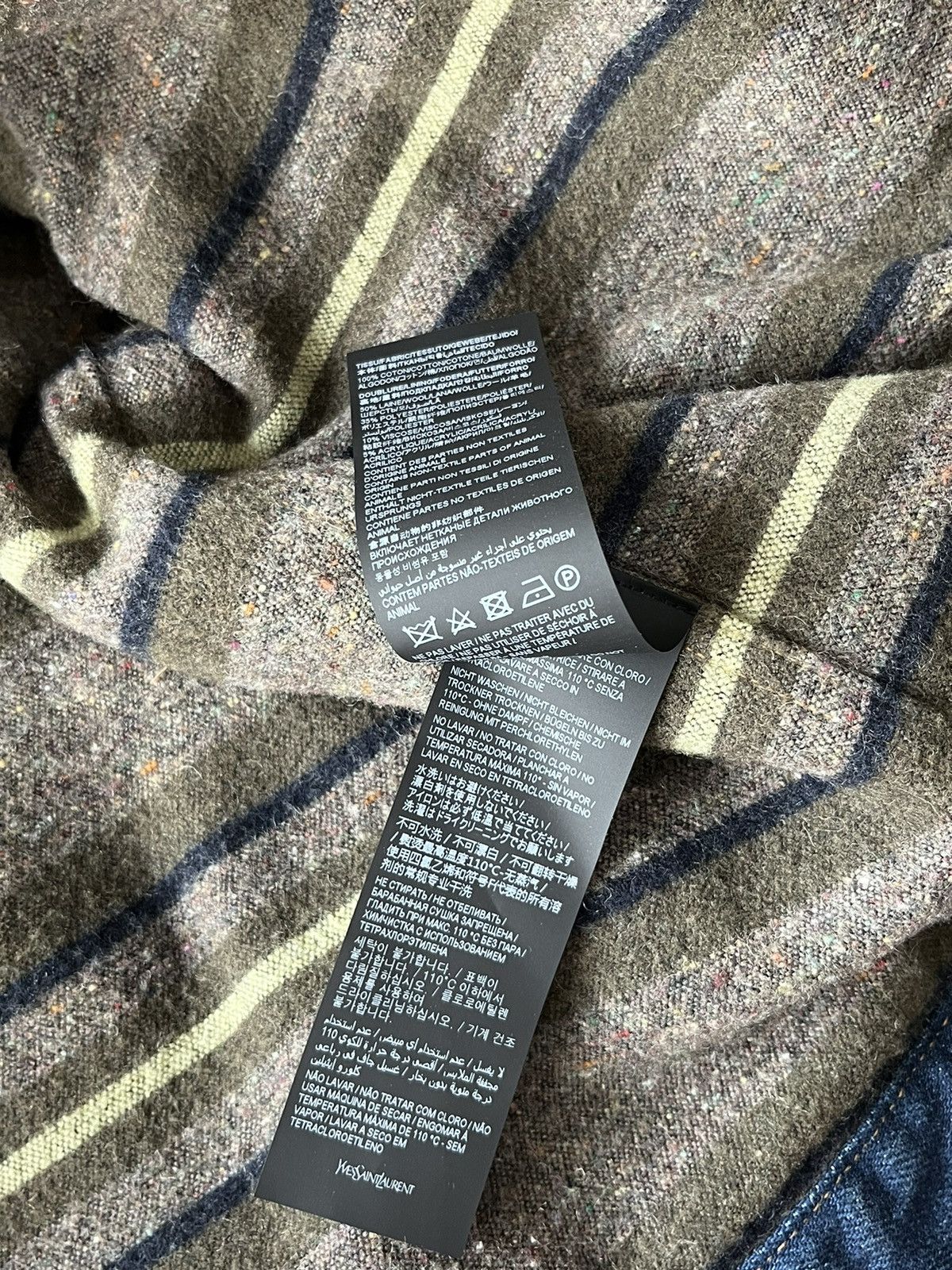 Saint Laurent Paris Saint Laurent Rare Runway Trash Denim Jacket Size US L / EU 52-54 / 3 - 19 Thumbnail