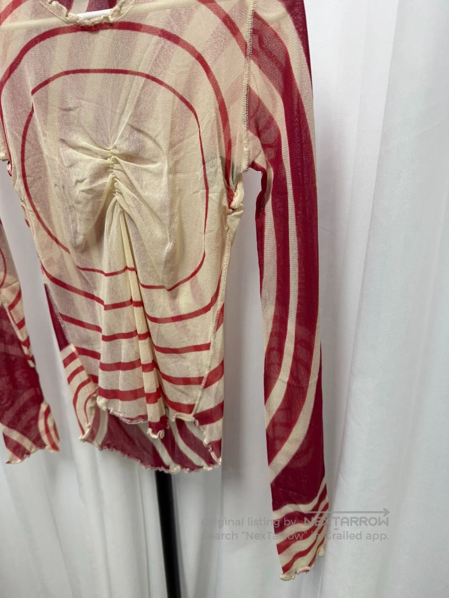 Jean Paul Gaultier Jean Paul Gaultier Mesh Spiral Stripe Top. Size M / US 6-8 / IT 42-44 - 5 Thumbnail