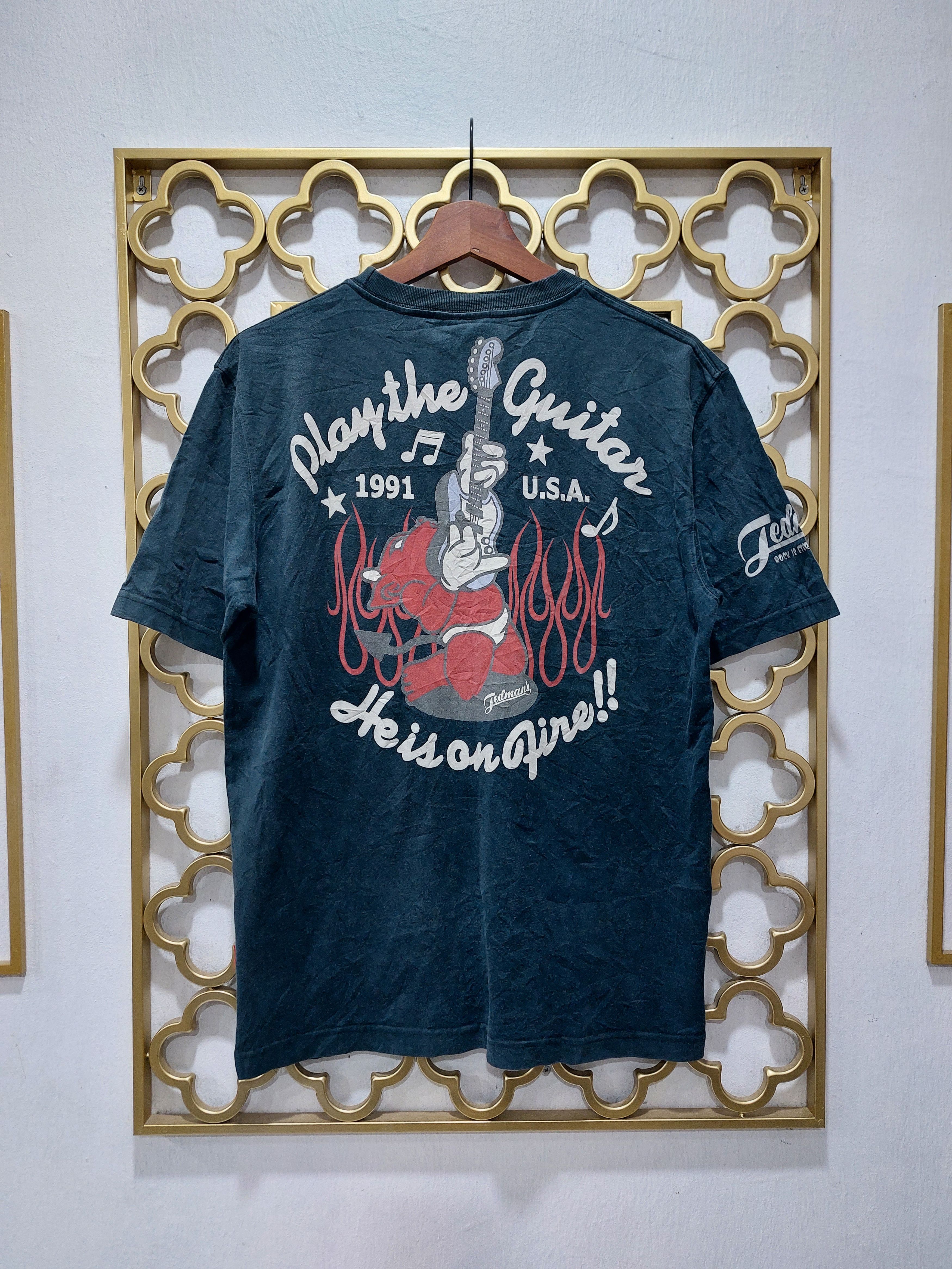 Japanese Brand × Tedman TEDMAN PLAY THE GUITAR Y2K SUN FAFED TEE Size US M / EU 48-50 / 2 - 3 Thumbnail
