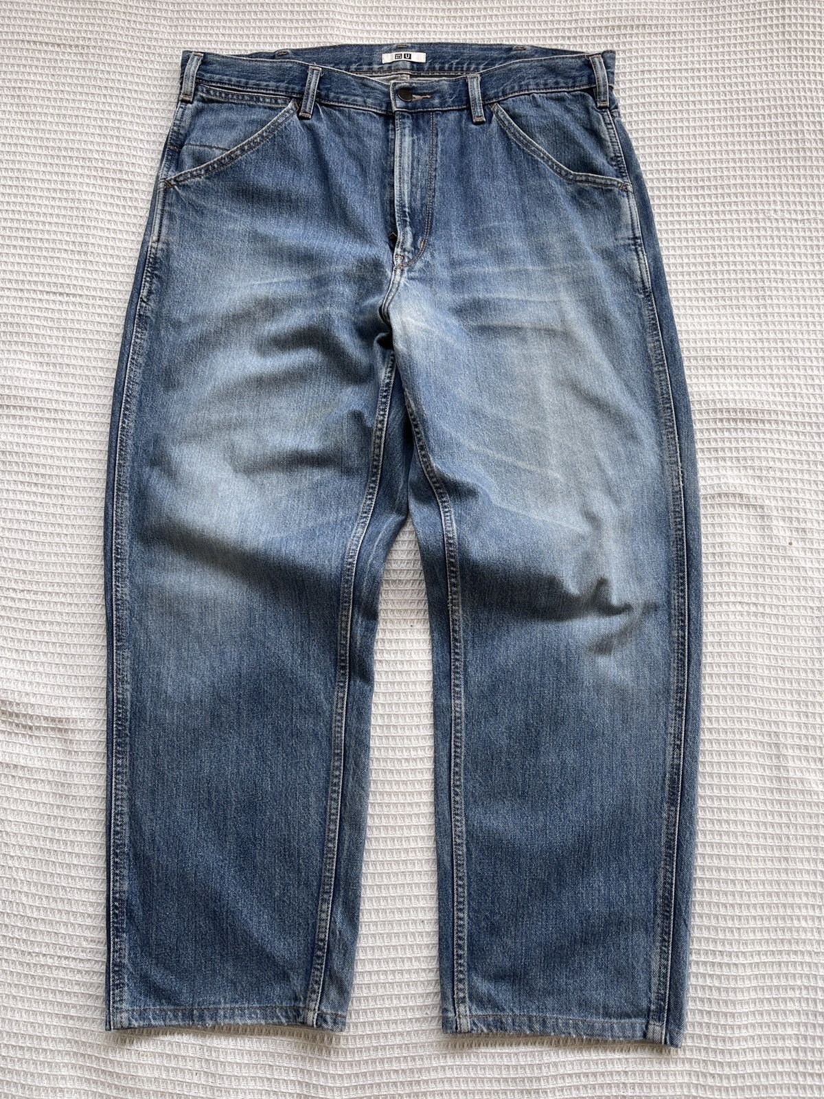 Christophe Lemaire Rare🔥Uniqlo U Lemaire Denim Wide Leg Baggy Jeans Size US 38 / EU 54 - 1 Thumbnail