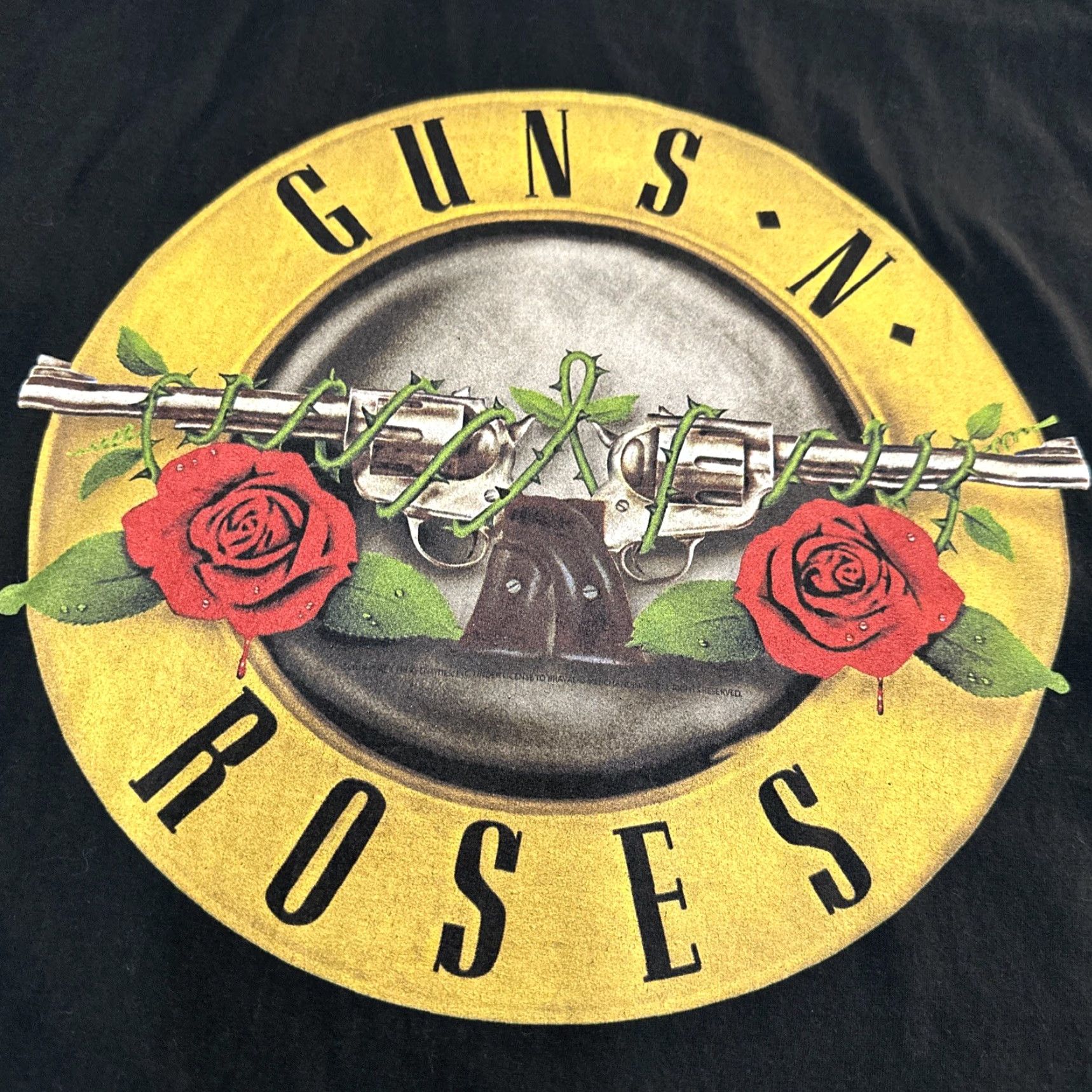 Port & Company Guns N' Roses Port & Company T-Shirt Adult L Black 100% Cotton Short Sleeve Logo Print Band Tee Mens Size US 33 - 2 Thumbnail