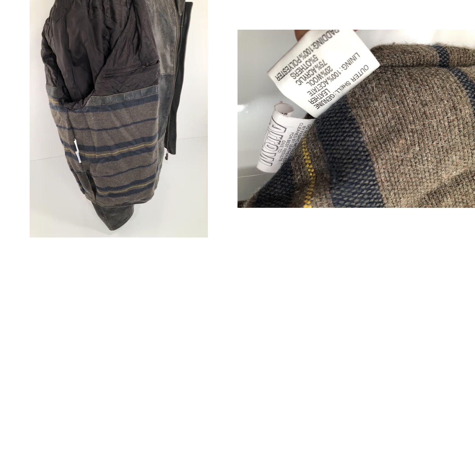 The Territory Ahead THE TERRITORY AHEAD Leather Bomber Jacket - L - Brown - Men - Regular Fit Size US L / EU 52-54 / 3 - 8 Thumbnail
