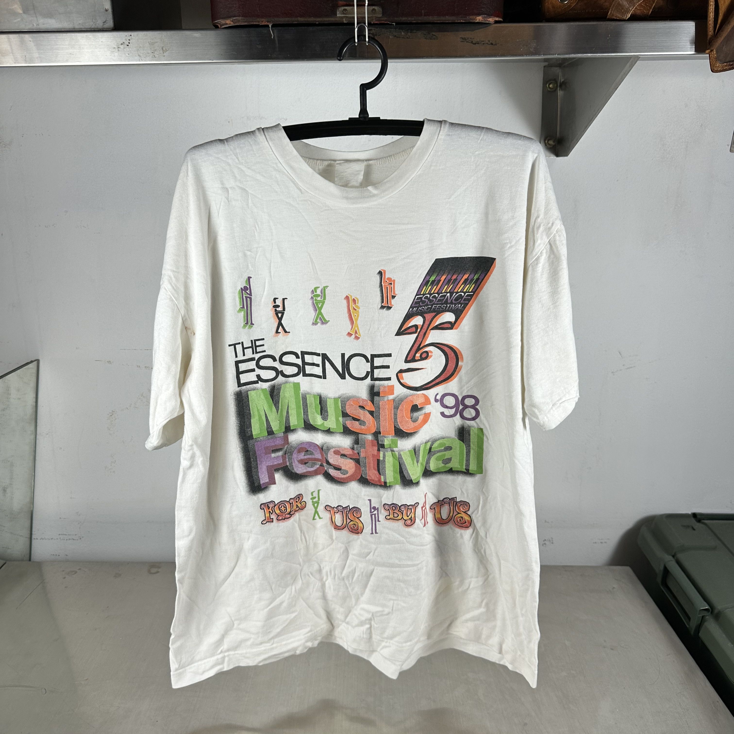 Vintage 1998 D' Angelo Mary J Blige LL Cool J Festival Hip Hop Tee Size US XL / EU 56 / 4 - 2 Thumbnail