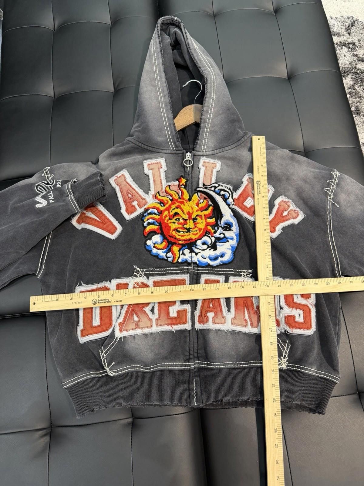 Vale Size L -Vale Zip Up Hoodie Authentic Valley White Messy Look Size US L / EU 52-54 / 3 - 8 Thumbnail